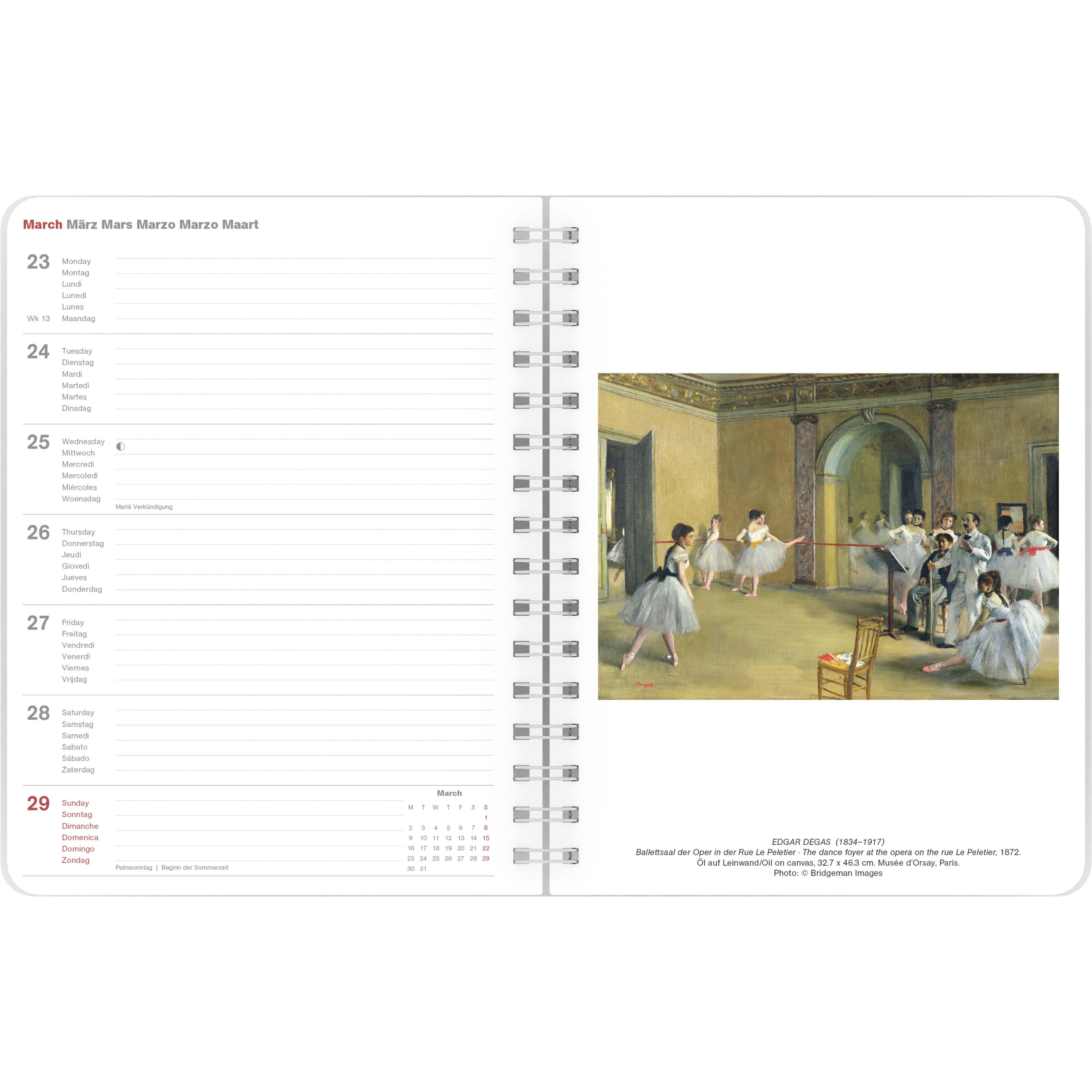 Beispielinhalt (Bild) Impressionism 2026 - Diary - Buchkalender - Taschenkalender - Kunstkalender - 16,5x21,6