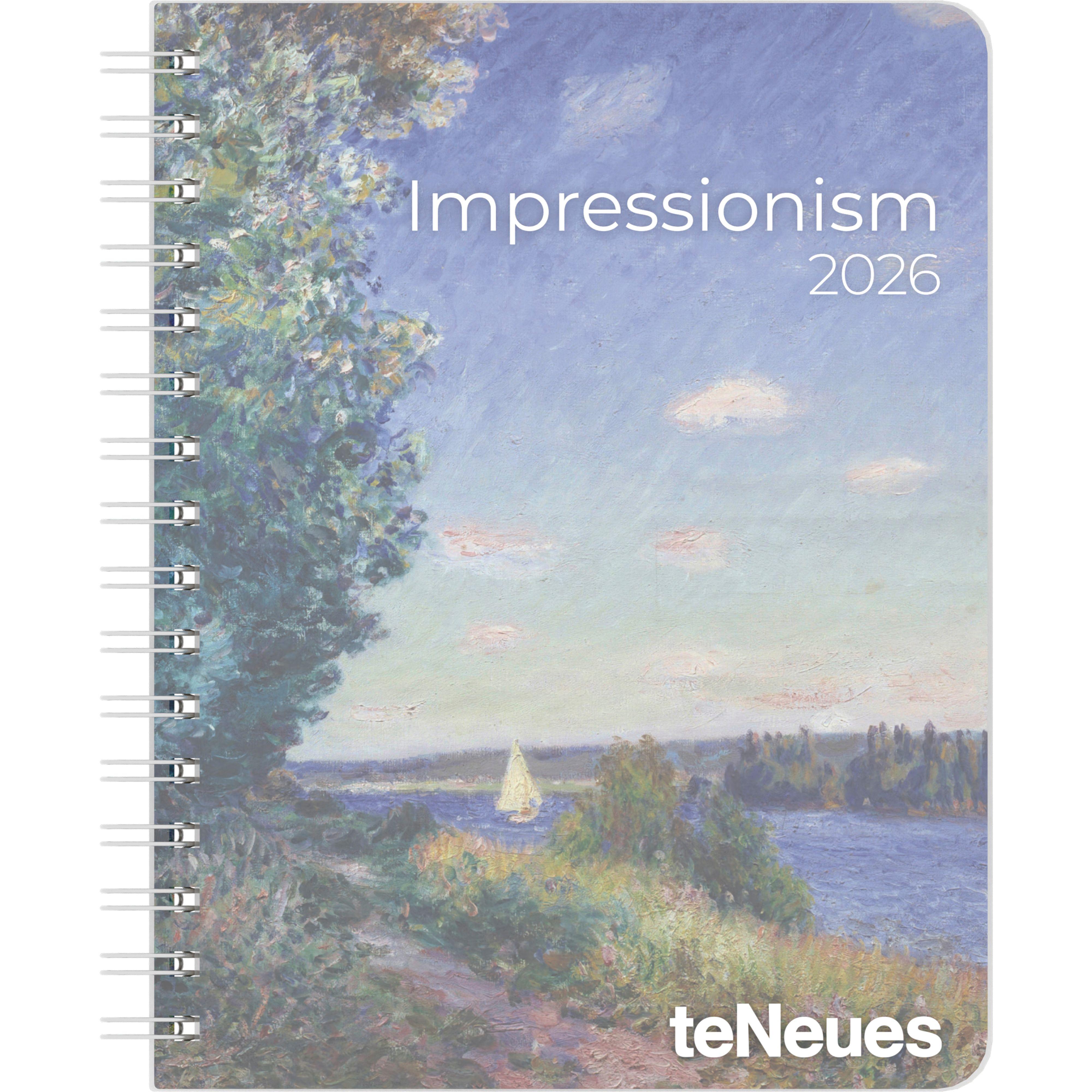 Vorderes Coverbild Impressionism 2026 - Diary - Buchkalender - Taschenkalender - Kunstkalender - 16,5x21,6
