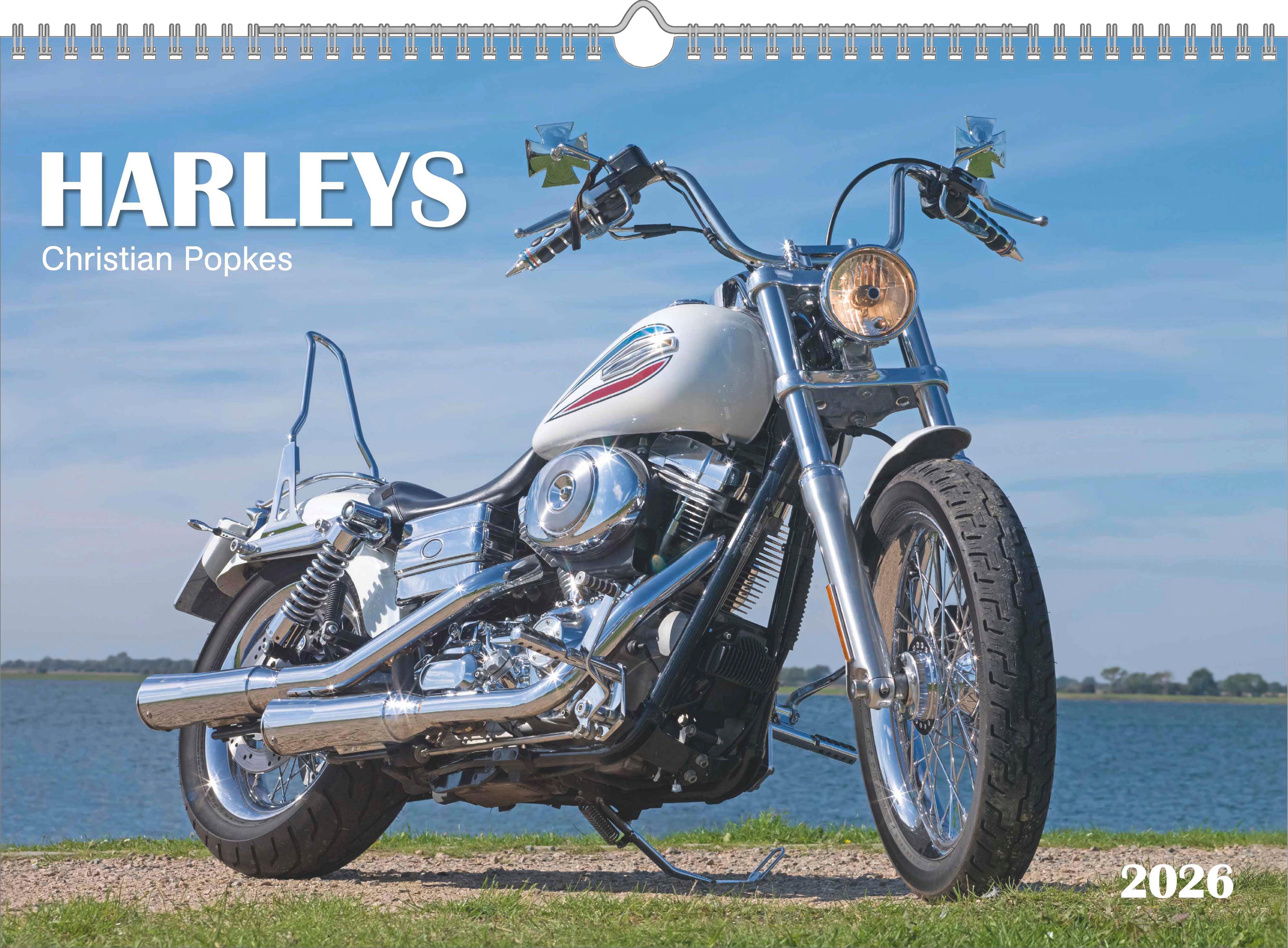 Vorderes Coverbild Harleys 2026 - Wand-Kalender - 42x29,7 - Motorrad