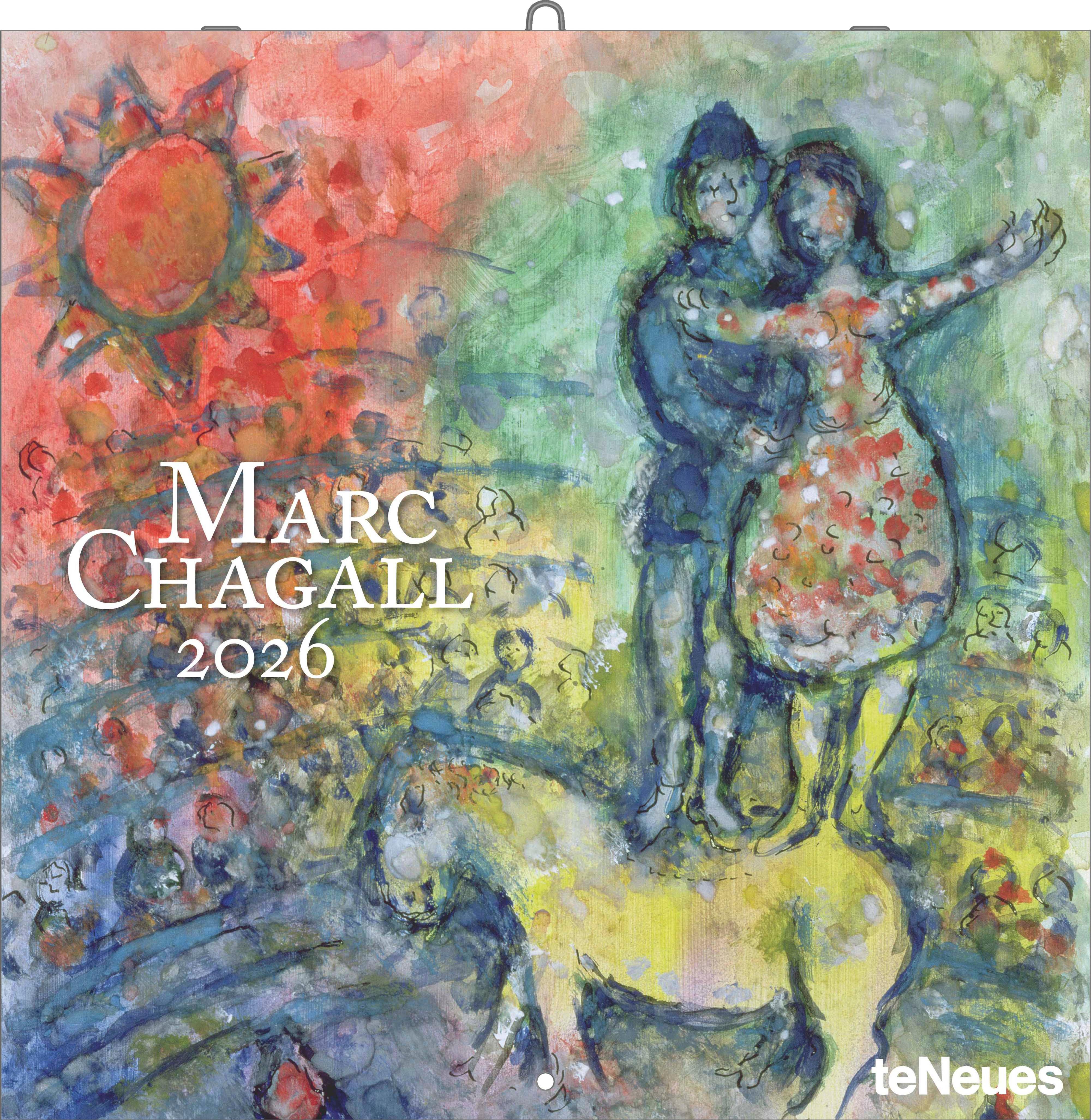 Vorderes Coverbild Marc Chagall 2026 - Wand-Kalender - Broschüren-Kalender - 30x30 - 30x60 geöffnet - Kunst-Kalender
