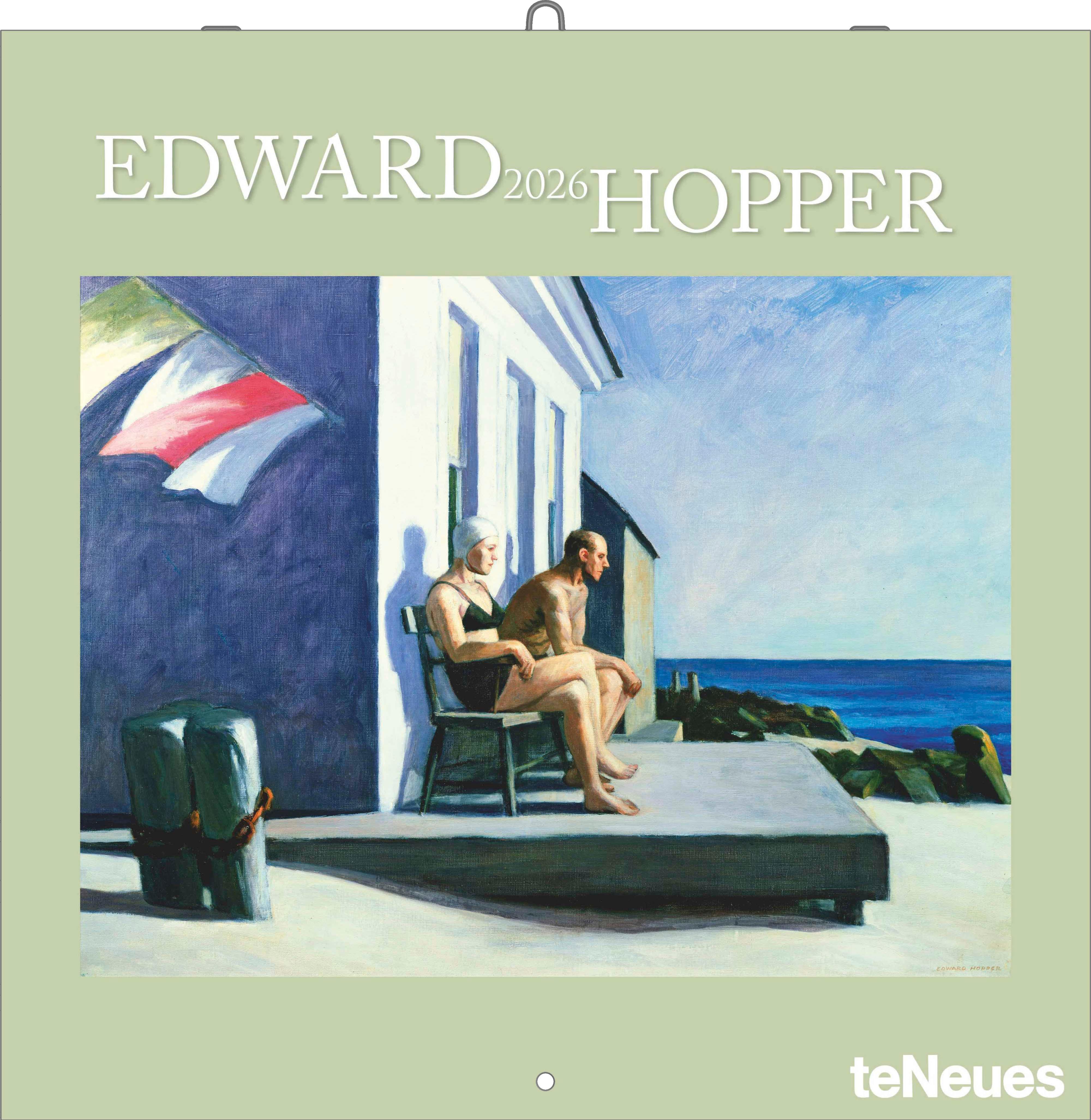 Vorderes Coverbild N NEUMANNVERLAGE - Edward Hopper 2026 Broschürenkalender, 30x30cm, Wandkalender mit ausgewählten Werken von Edward Hopper, internationalen Feiertagen und Mondphasen, viel Platz für Notizen