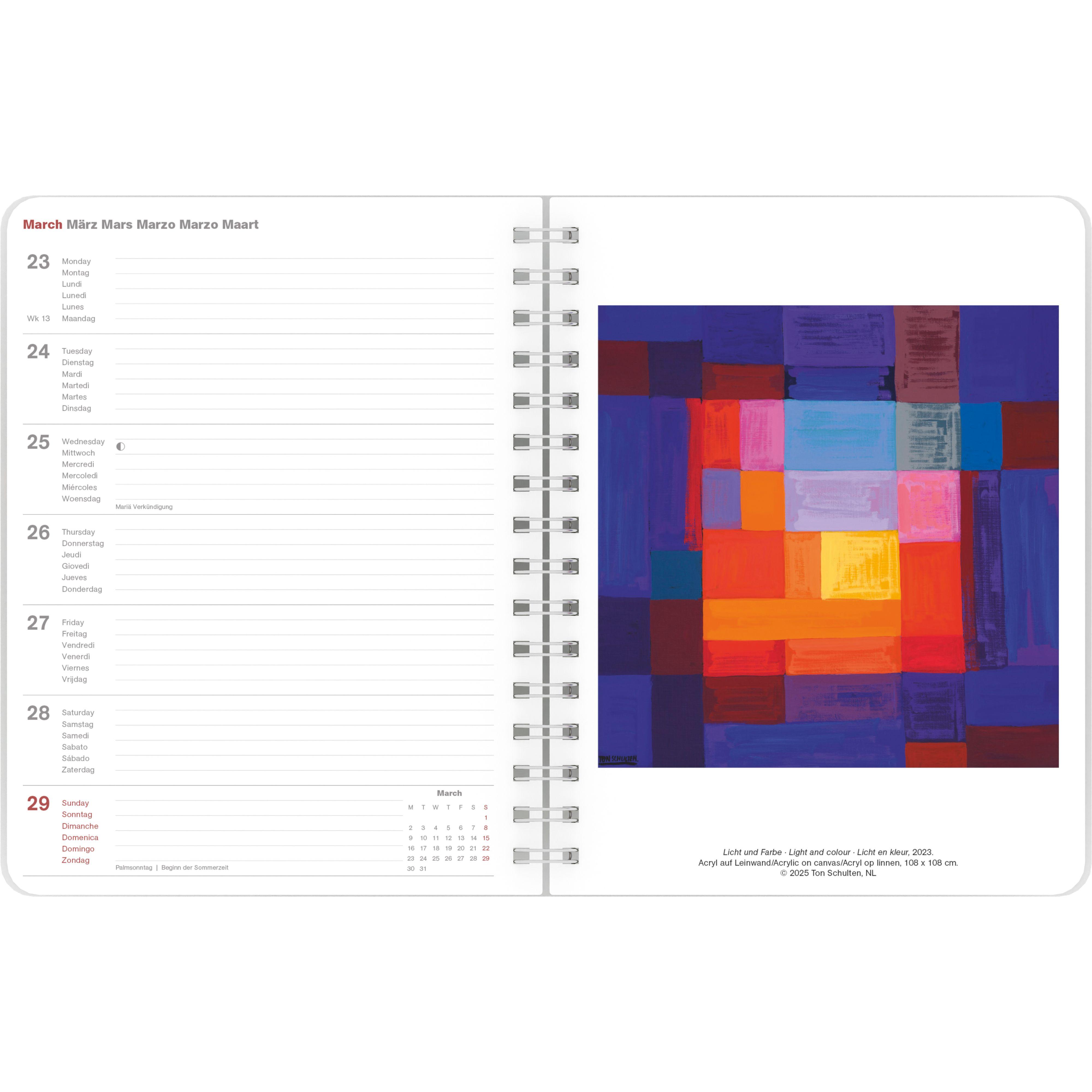 Beispielinhalt (Bild) Ton Schulten 2026 - Diary - Buchkalender - Taschenkalender - Kunstkalender - 16,5x21,6