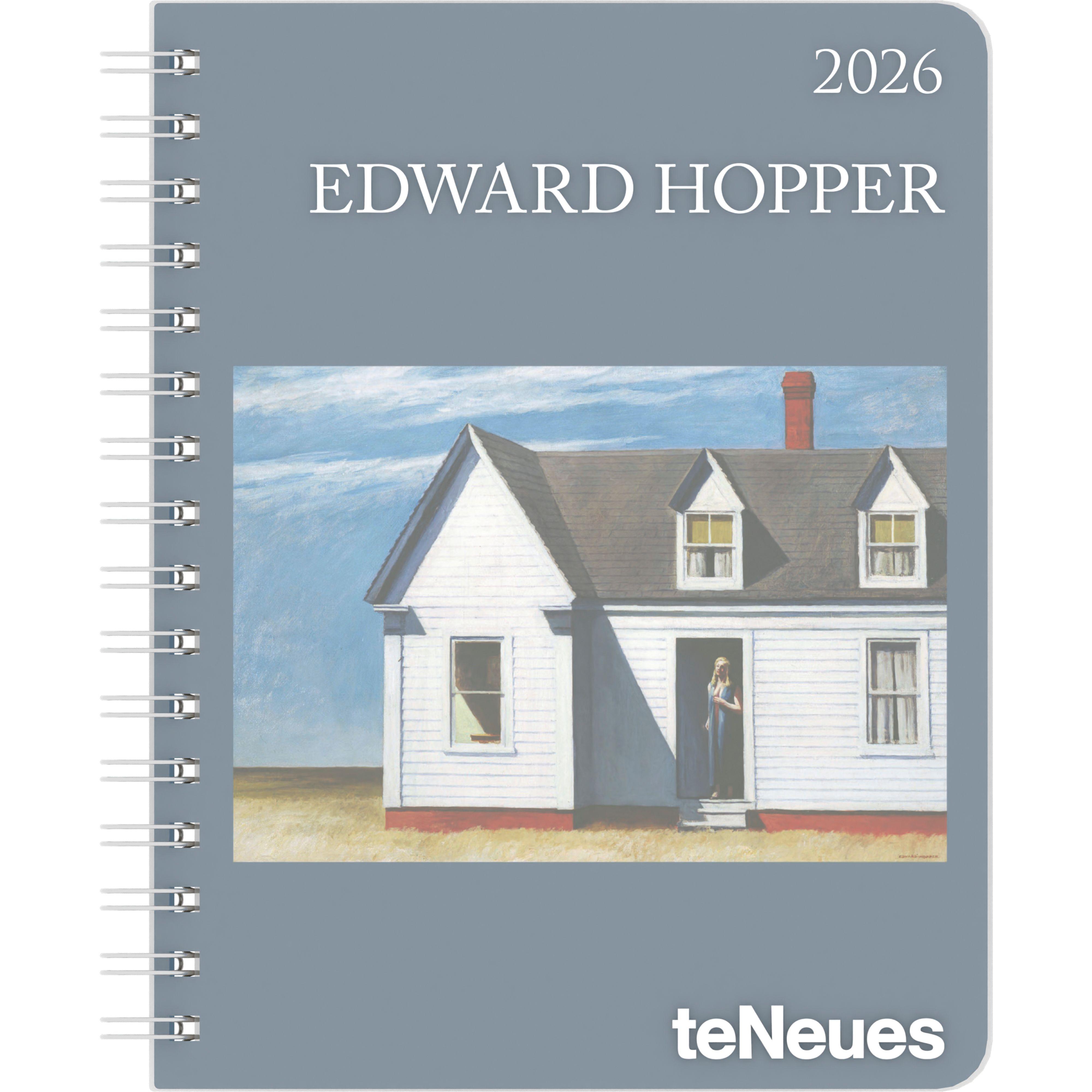 Vorderes Coverbild Edward Hopper 2026 - Diary - Buchkalender - Taschenkalender - Kunstkalender - 16,5x21,6