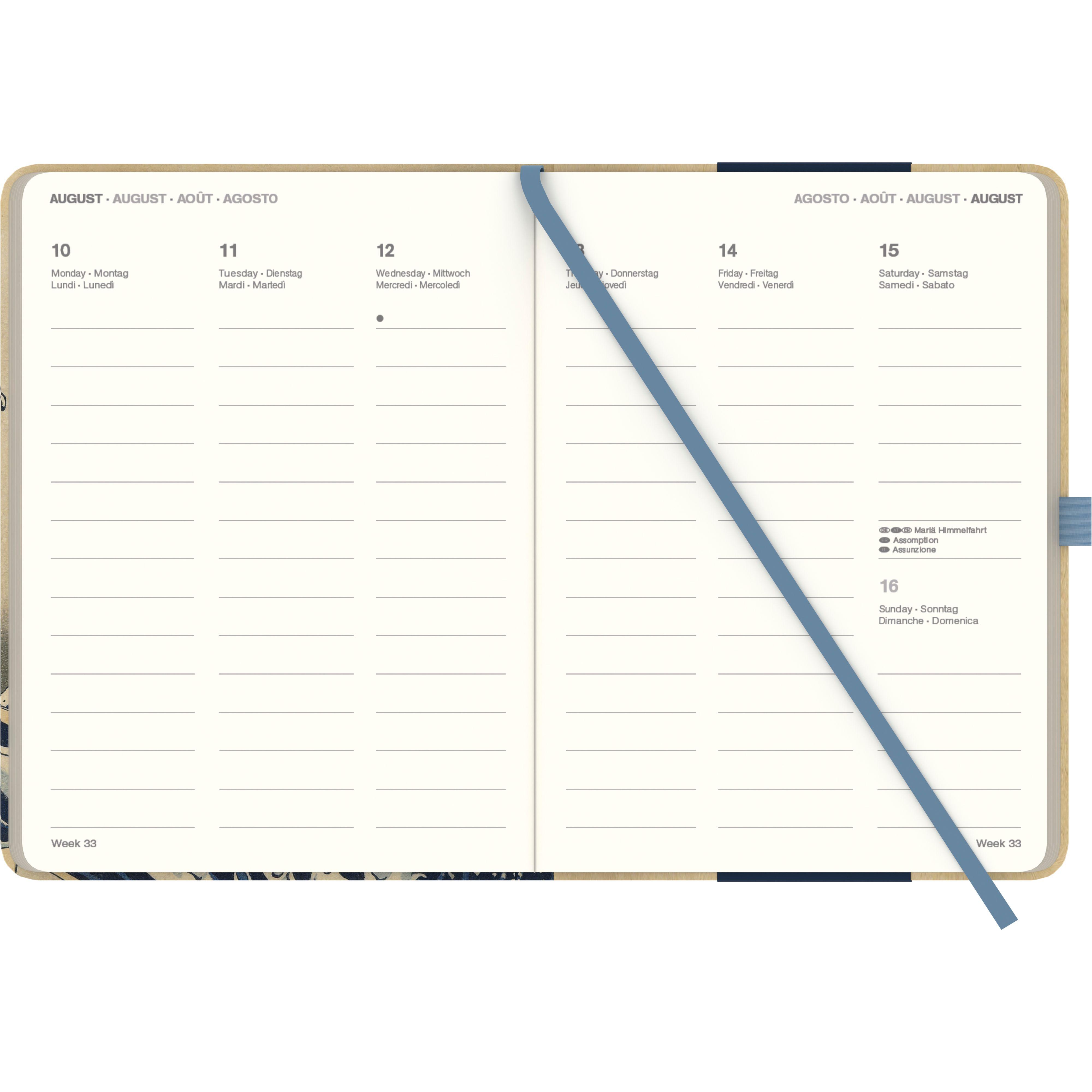 Beispielinhalt (Bild) Hokusai 2026 - Buchkalender - Taschenkalender - Kunstkalender - 16x22