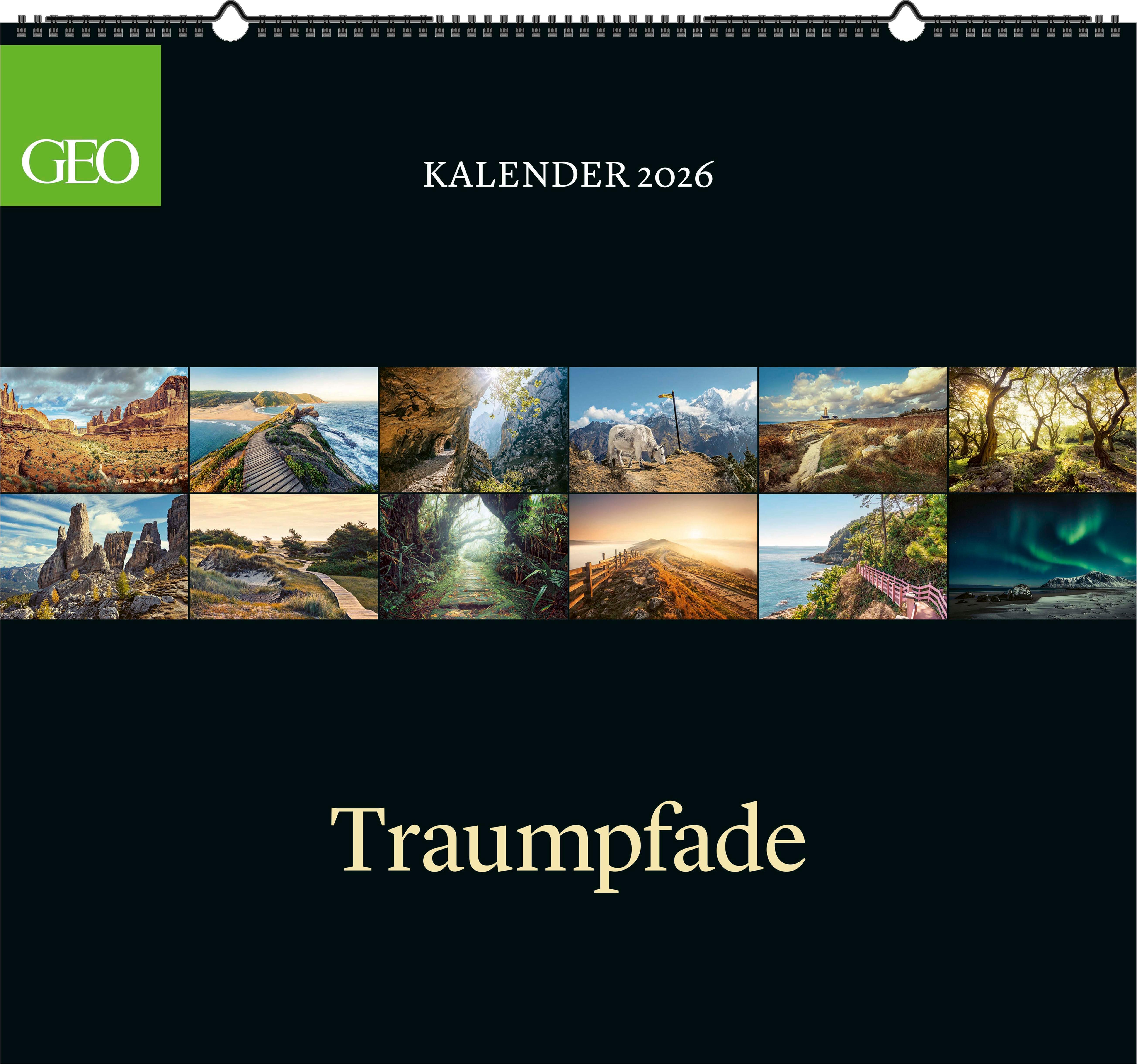 Vorderes Coverbild GEO Klassiker: Traumpfade 2026 - Wand-Kalender - Reise-Kalender - 60x55