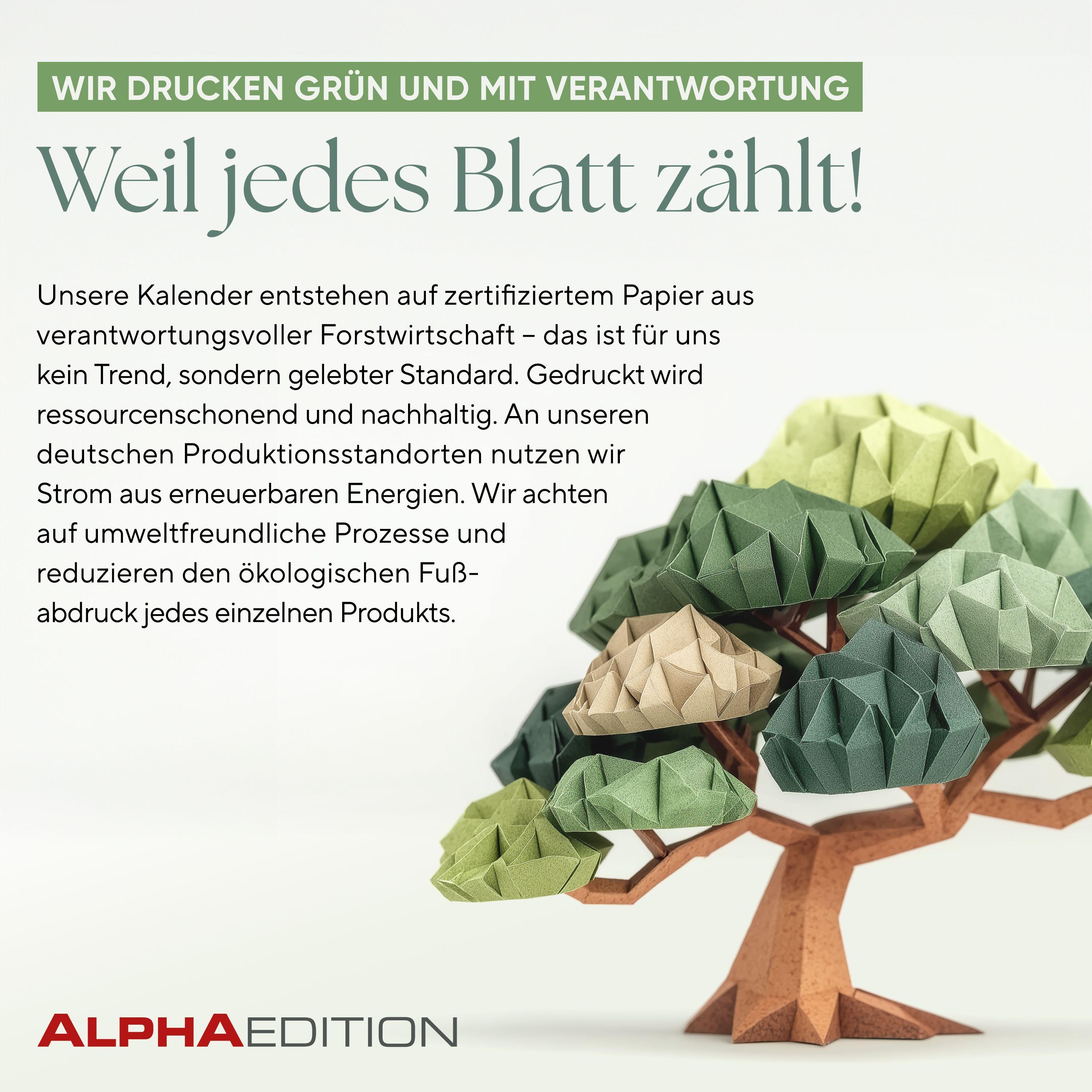 Beispielinhalt (Bild) Bauernkalender 2026 - Bildkalender 23,7x34 cm - mit Wetterprognosen, Bauernregeln und liebevollen Illustrationen - Wandkalender - Alpha Edition