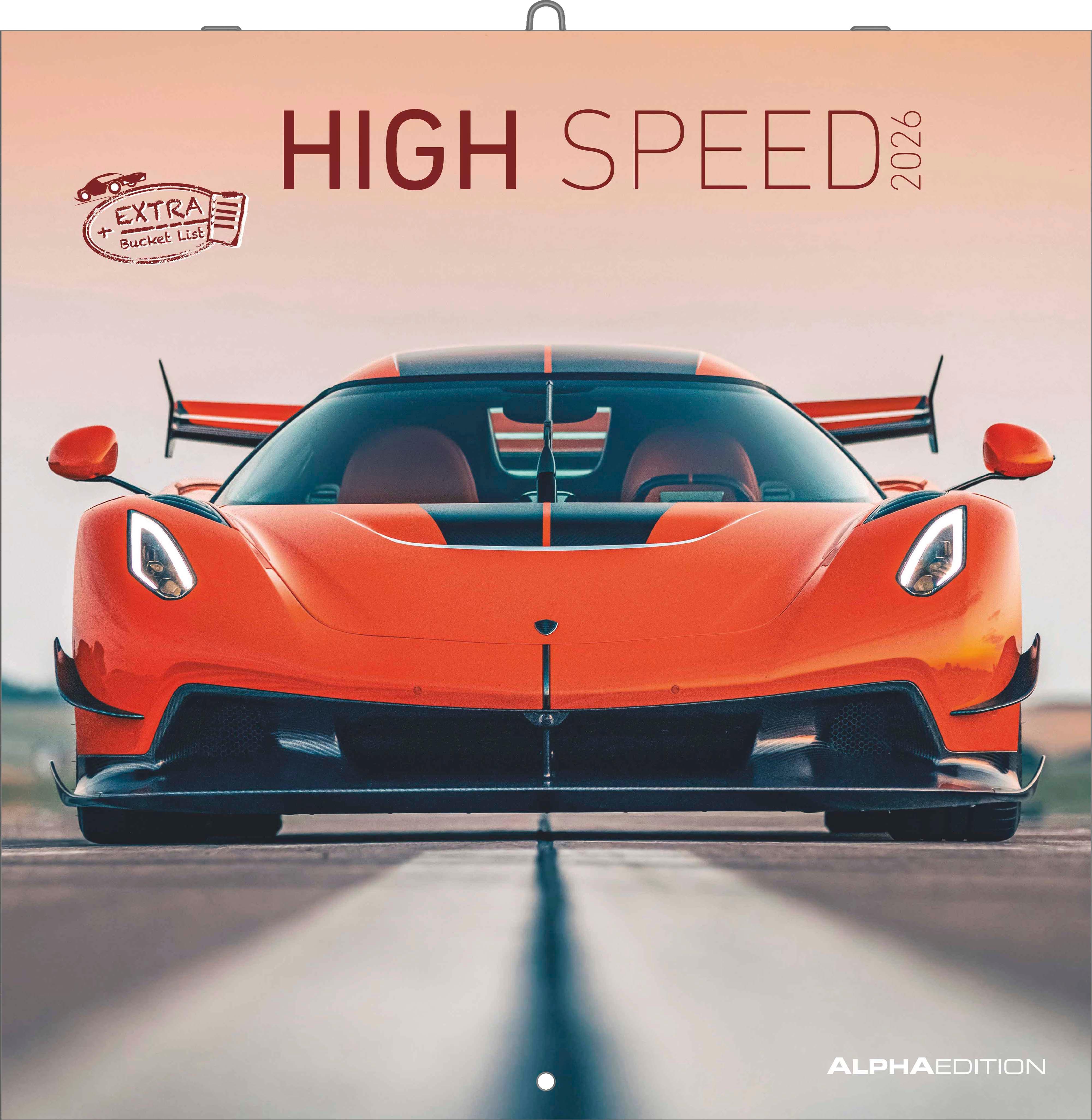 Vorderes Coverbild High Speed 2026 - Broschürenkalender 30x30 cm (30x60 geöffnet) - Kalender mit Platz für Notizen - Bildkalender - Wandplaner - Technikkalender