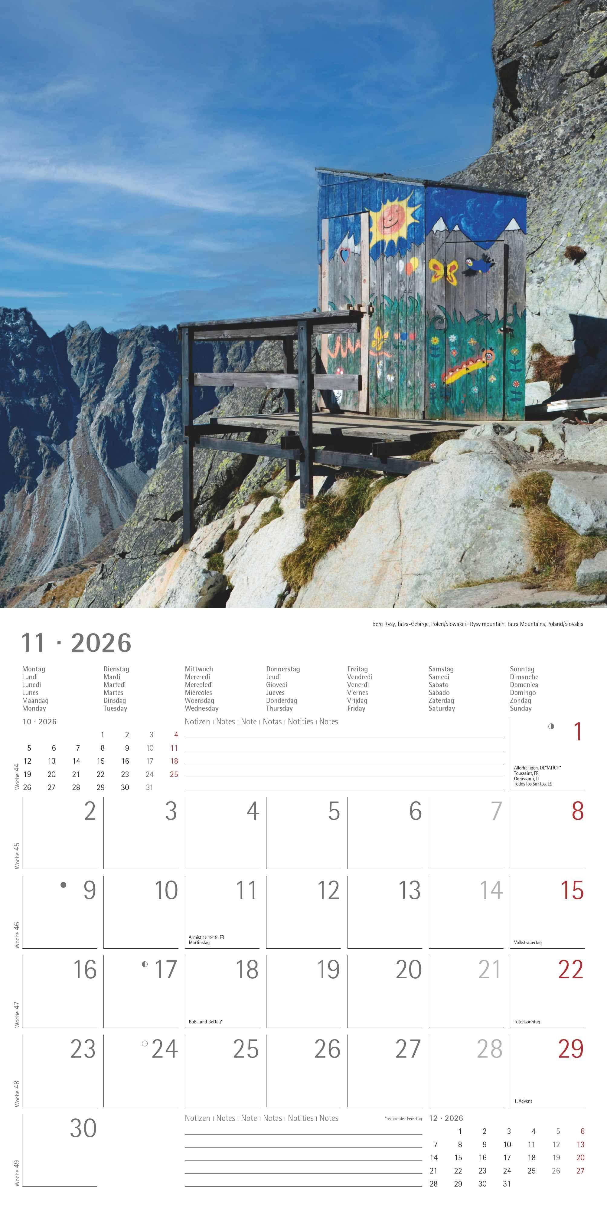 Beispielinhalt (Bild) Toilets Around the World 2026 - Wand-Kalender - Broschüren-Kalender - 30x30 - 30x60 geöffnet - Toiletten-Kalender