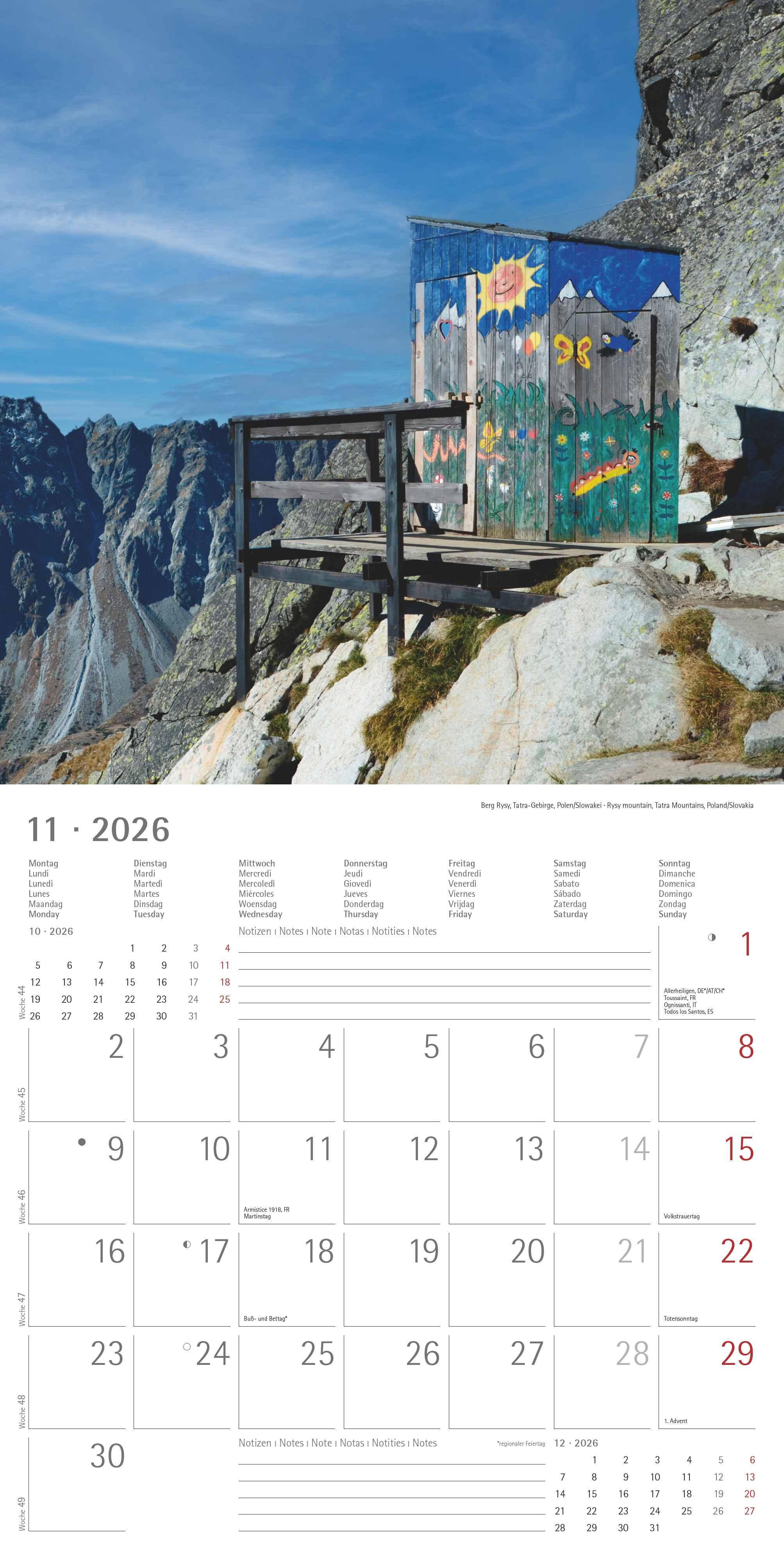 Beispielinhalt (Bild) Toilets Around the World 2026 - Wand-Kalender - Broschüren-Kalender - 30x30 - 30x60 geöffnet - Toiletten-Kalender