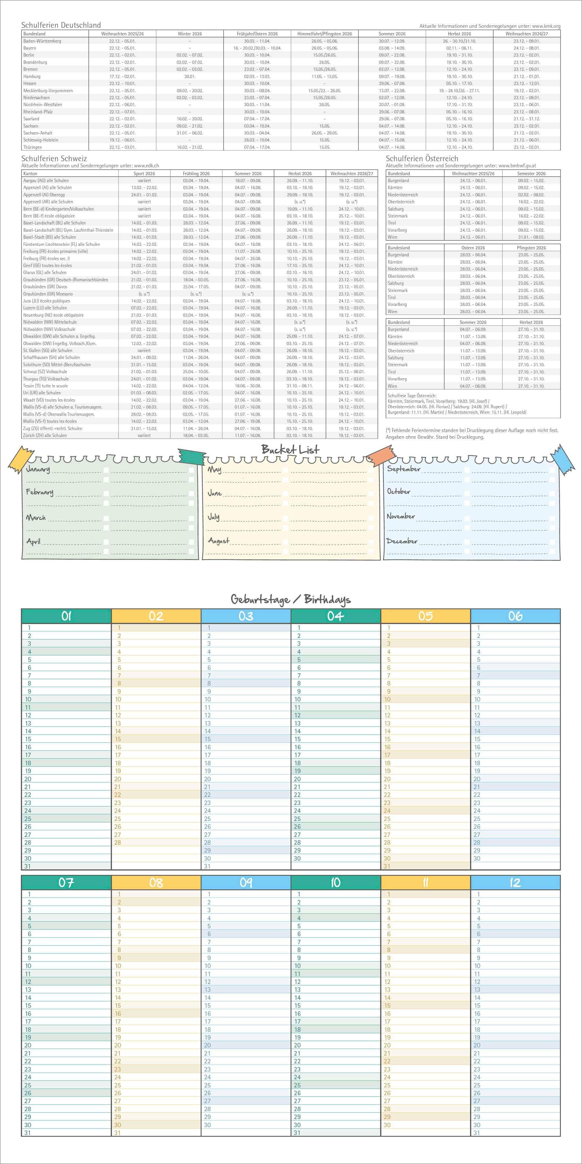 Beispielinhalt (Bild) Japan 2026 - Wand-Kalender - Broschüren-Kalender - 30x30 - 30x60 geöffnet - Reise-Kalender