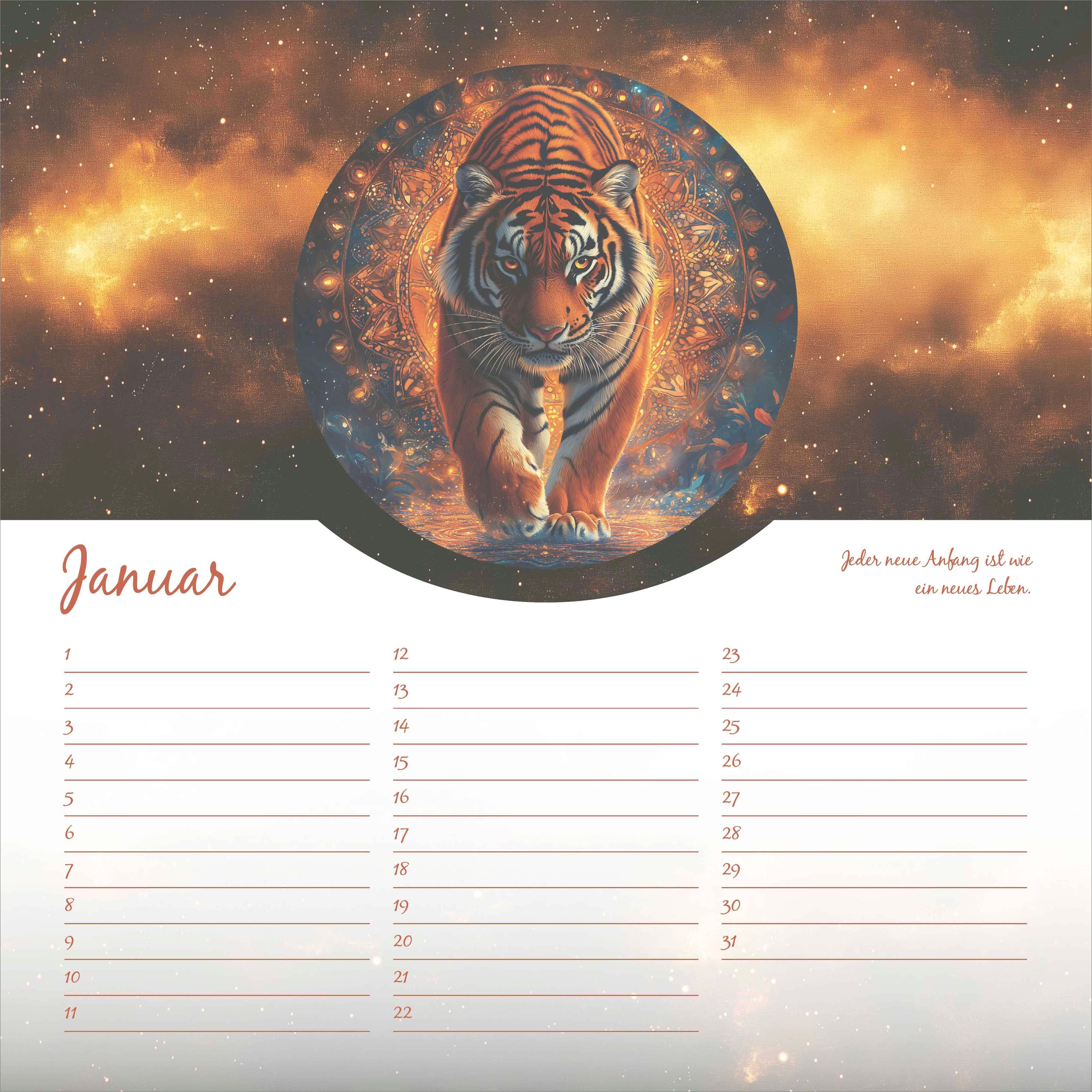 Beispielinhalt (Bild) Achtsamkeit Geburtstagskalender