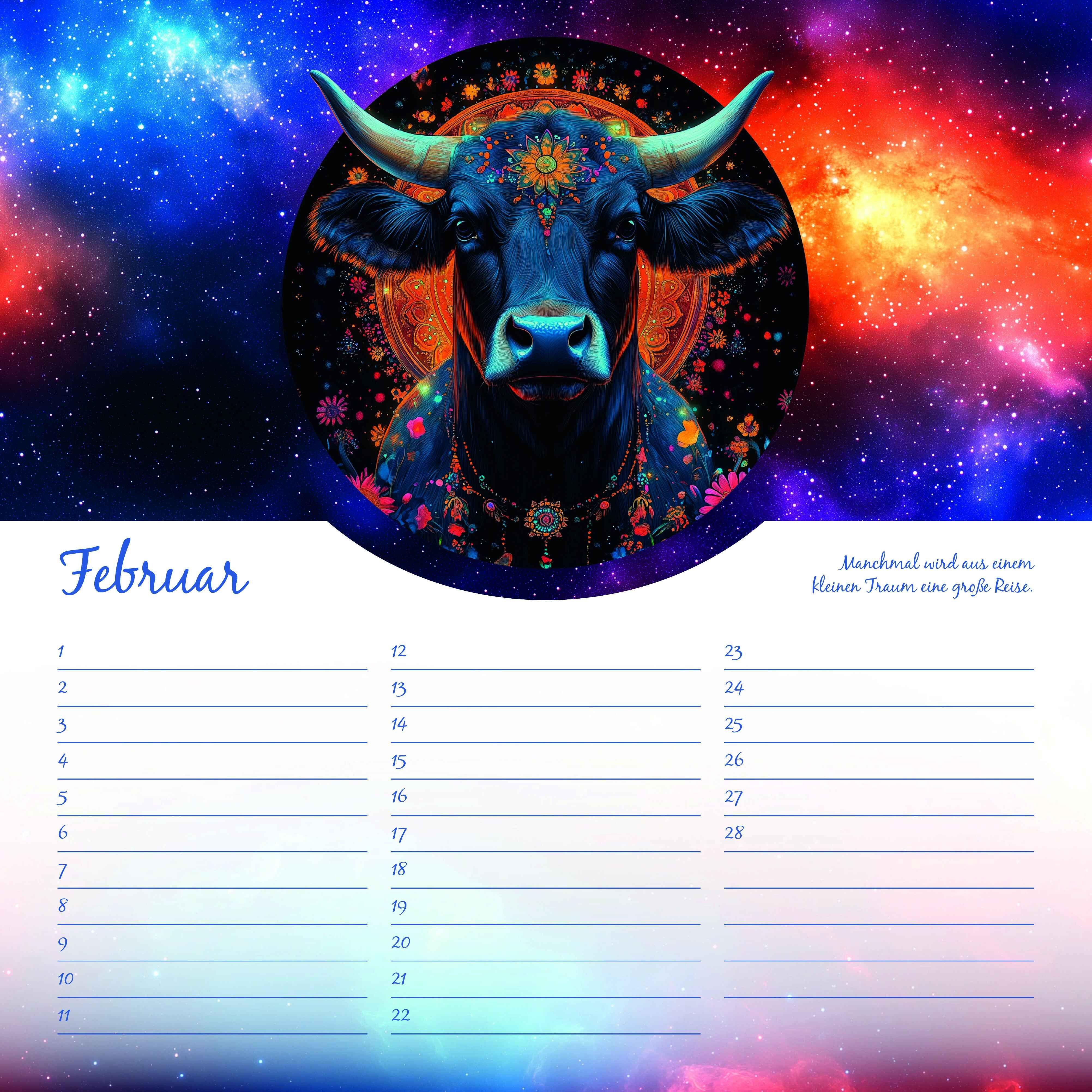 Beispielinhalt (Bild) Achtsamkeit Geburtstagskalender