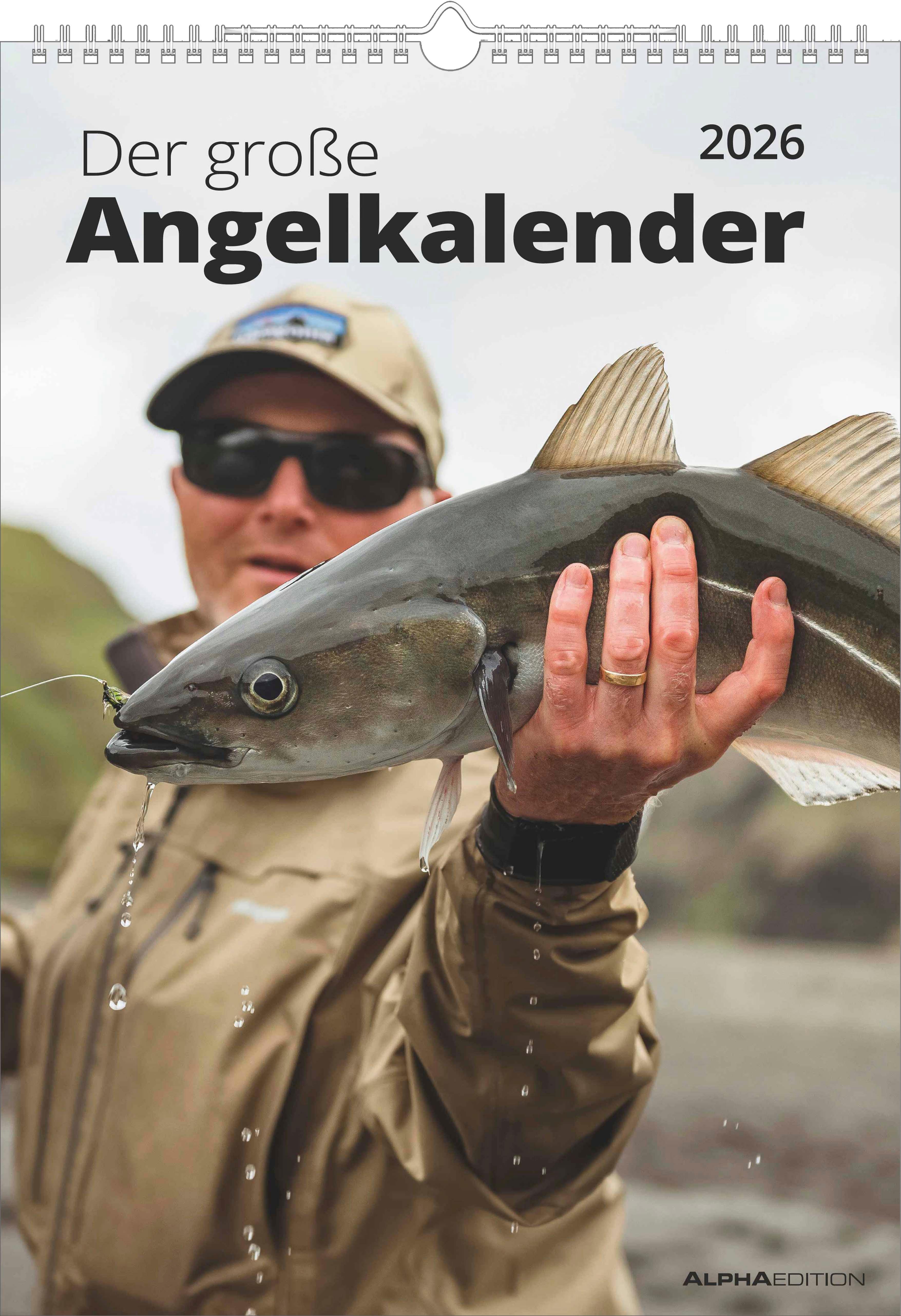 Vorderes Coverbild Der große Angelkalender 2026 - Bildkalender A3 (29,7x42 cm) - mit vielen Zusatzinformationen aus der Anglerwelt und Platz für Notizen - Wandkalender
