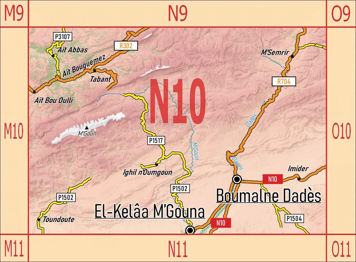Beispielinhalt (Bild) N10: Aït Bouguemez - M'Semrir - Boumalne Dadès - Kelâa M'Gouna + Straße der Kasbahs III + GPS-Waypoints