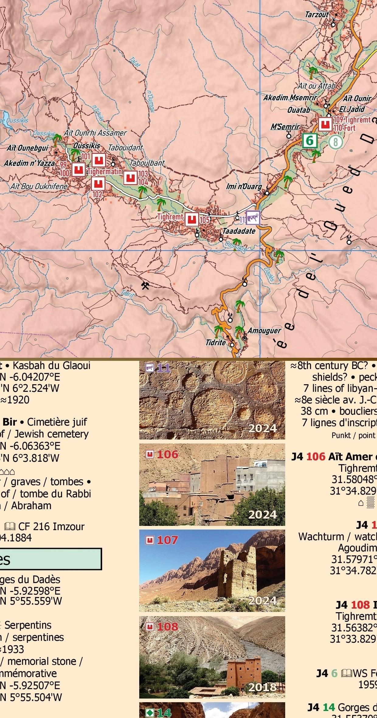 Beispielinhalt (Bild) N10: Aït Bouguemez - M'Semrir - Boumalne Dadès - Kelâa M'Gouna + Straße der Kasbahs III + GPS-Waypoints