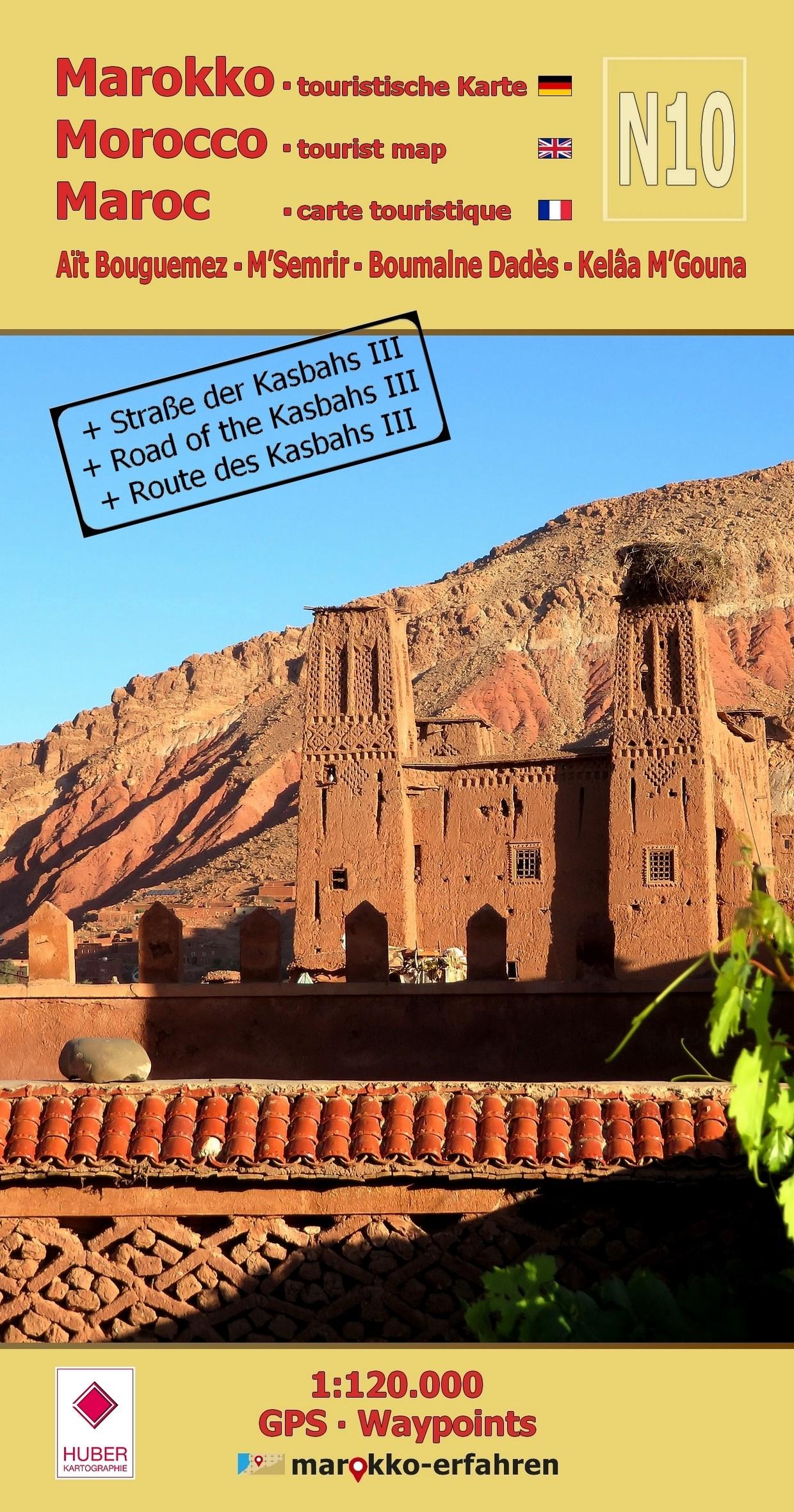 Vorderes Coverbild N10: Aït Bouguemez - M'Semrir - Boumalne Dadès - Kelâa M'Gouna + Straße der Kasbahs III + GPS-Waypoints