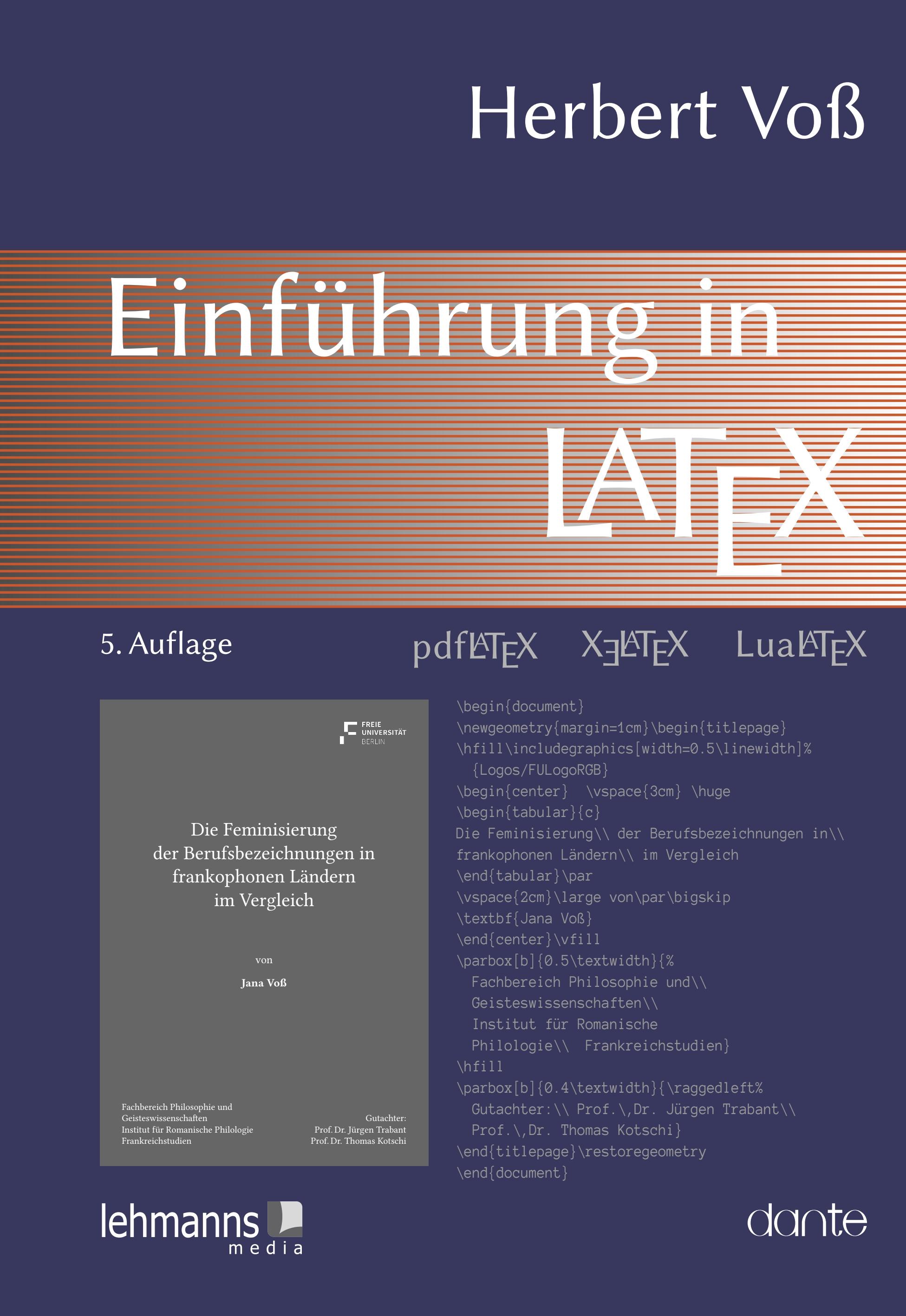 Vorderes Coverbild Einführung in LaTeX