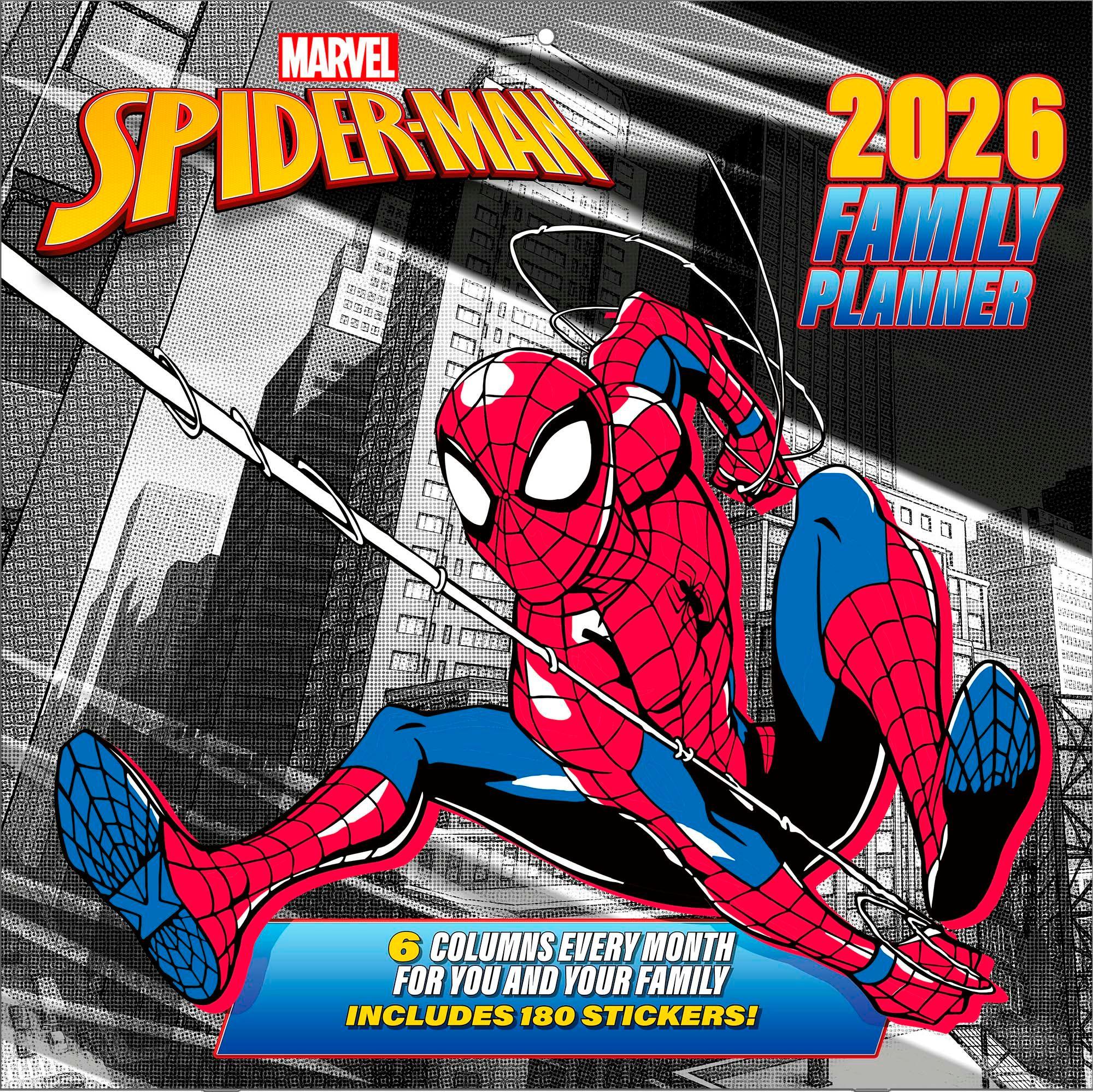 Vorderes Coverbild SPIDER-MAN Familienplaner  im Format 30 x 30