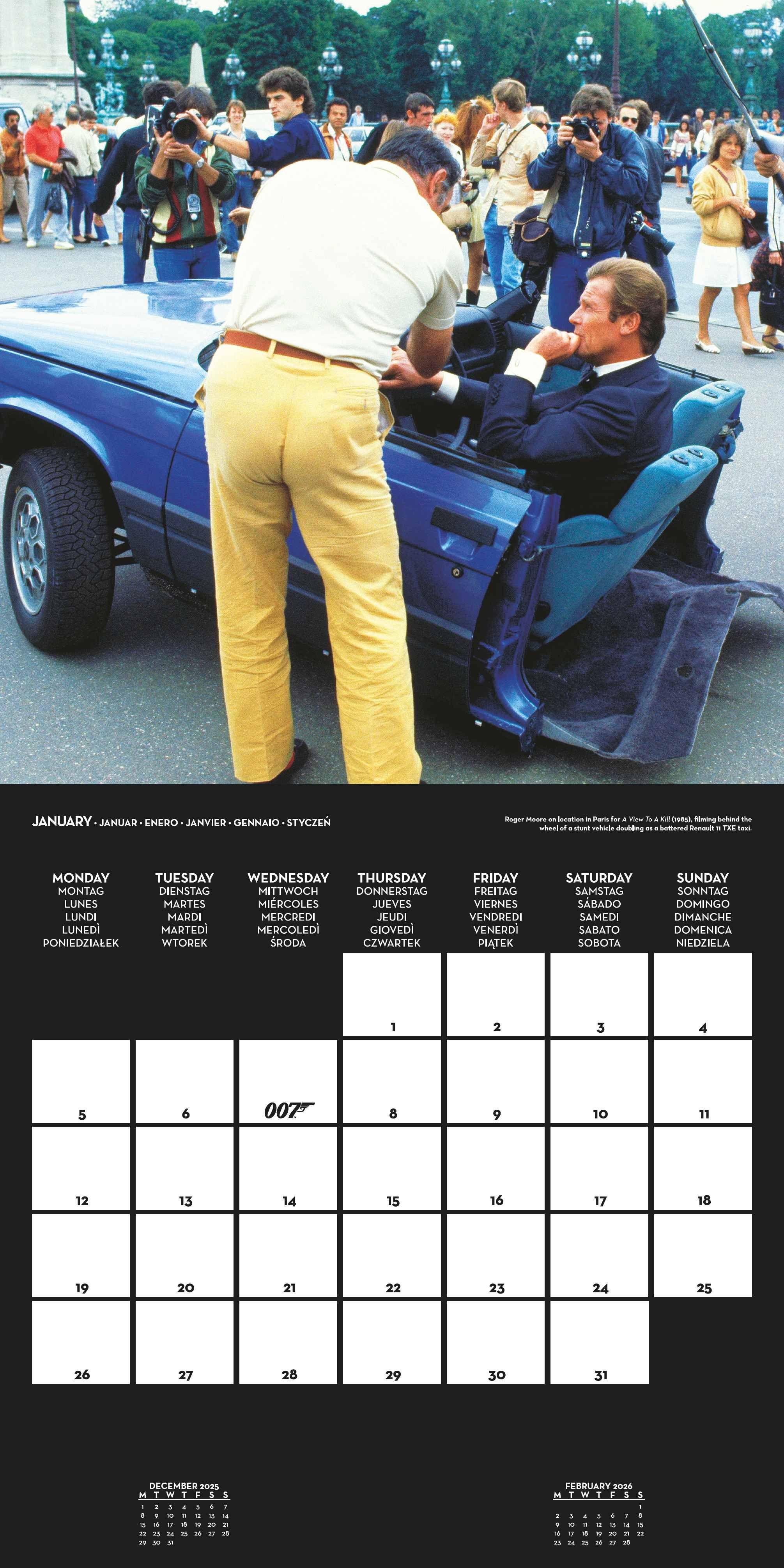 Beispielinhalt (Bild) JAMES BOND - Broschürenkalender im Format 30 x 30