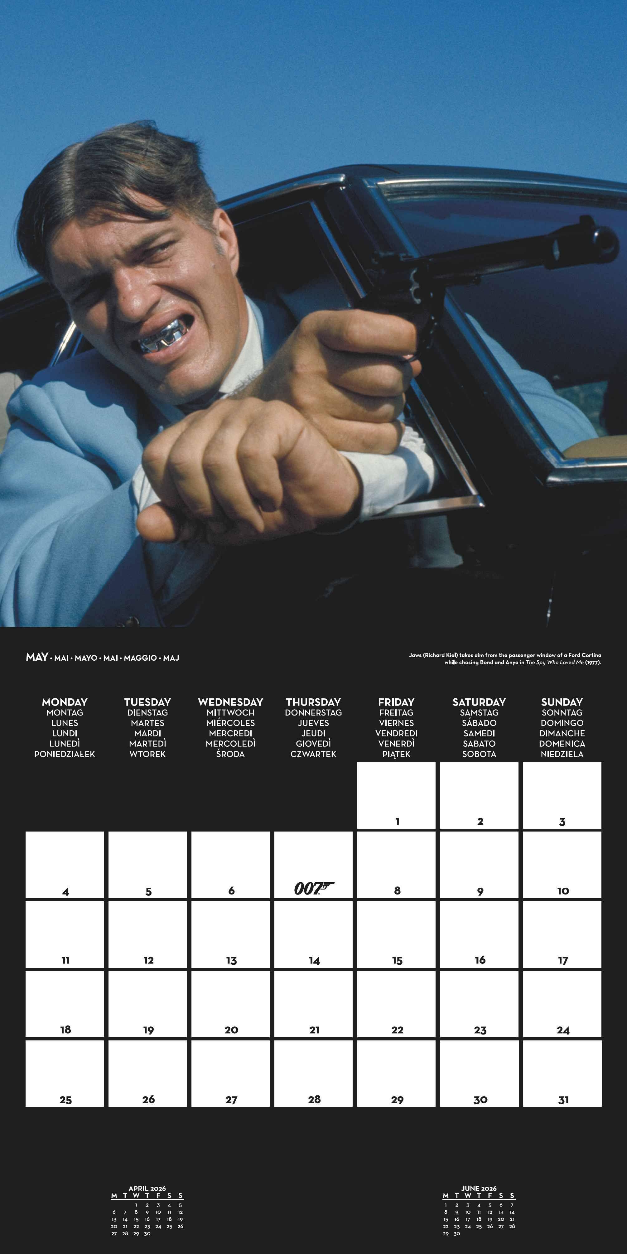 Beispielinhalt (Bild) JAMES BOND - Broschürenkalender im Format 30 x 30