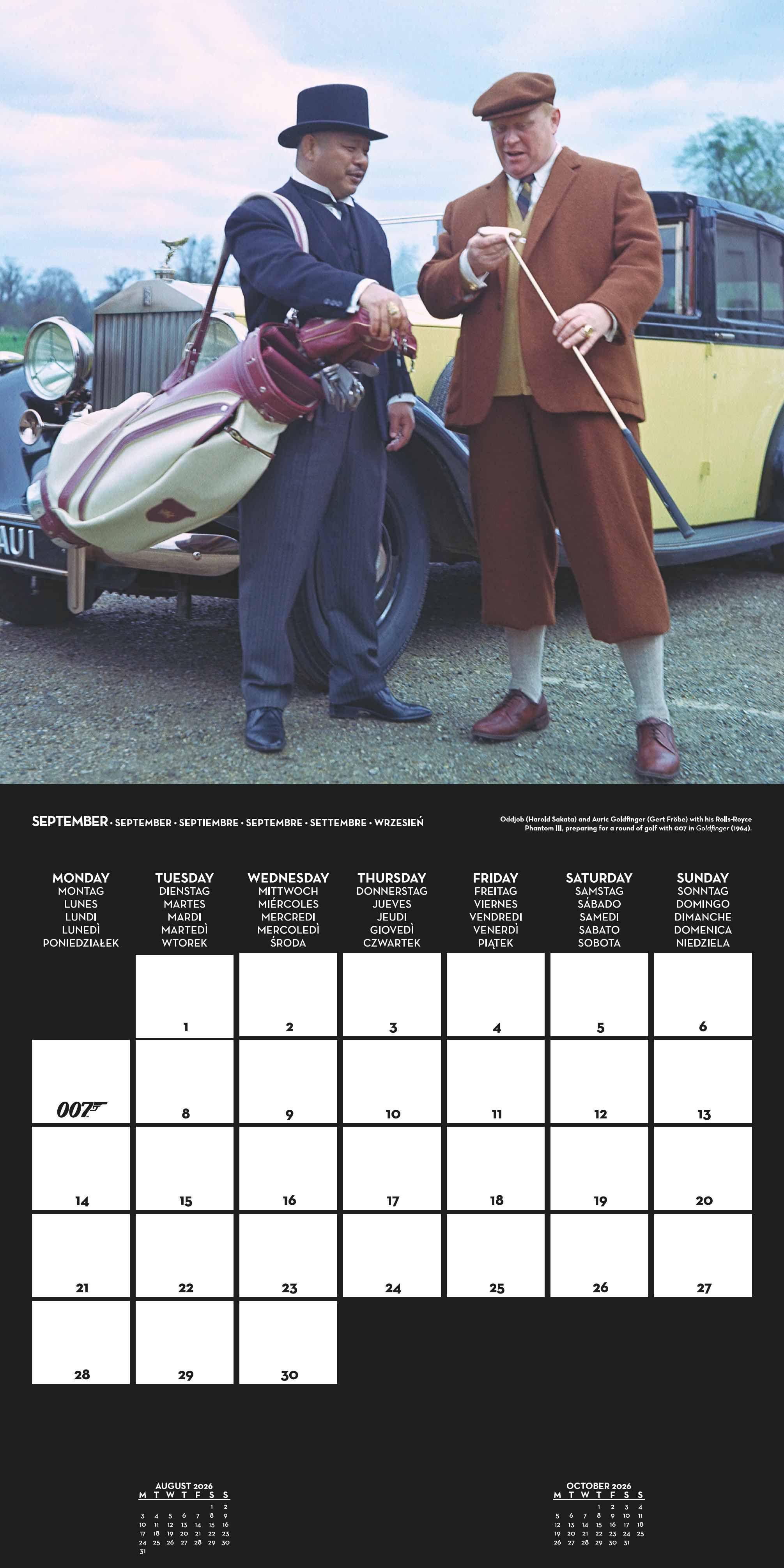 Beispielinhalt (Bild) JAMES BOND - Broschürenkalender im Format 30 x 30