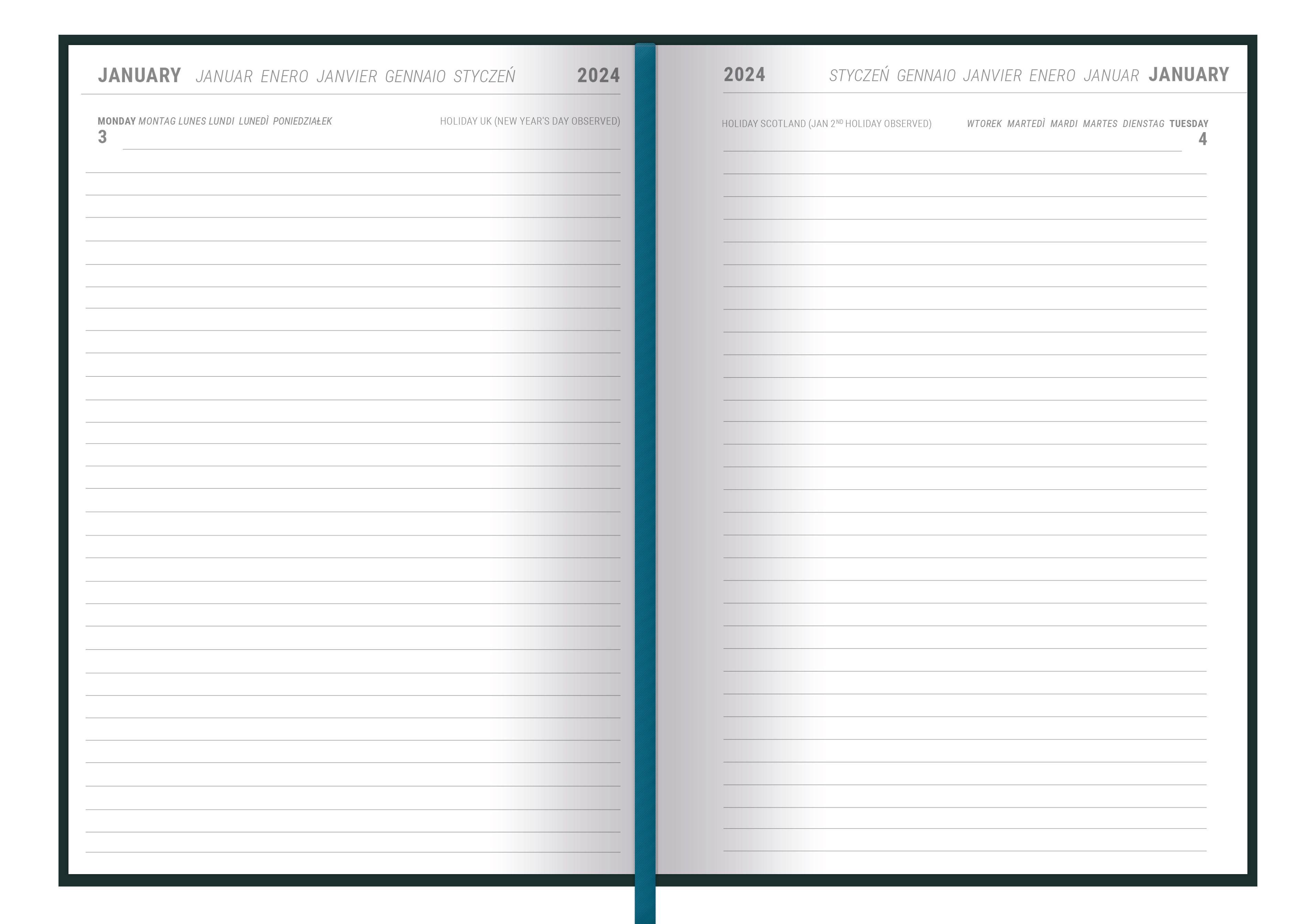 Beispielinhalt (Bild) THE NIGHTMARE BEFORE CHRISTMAS - Buchkalender im Format 14,8 x 21