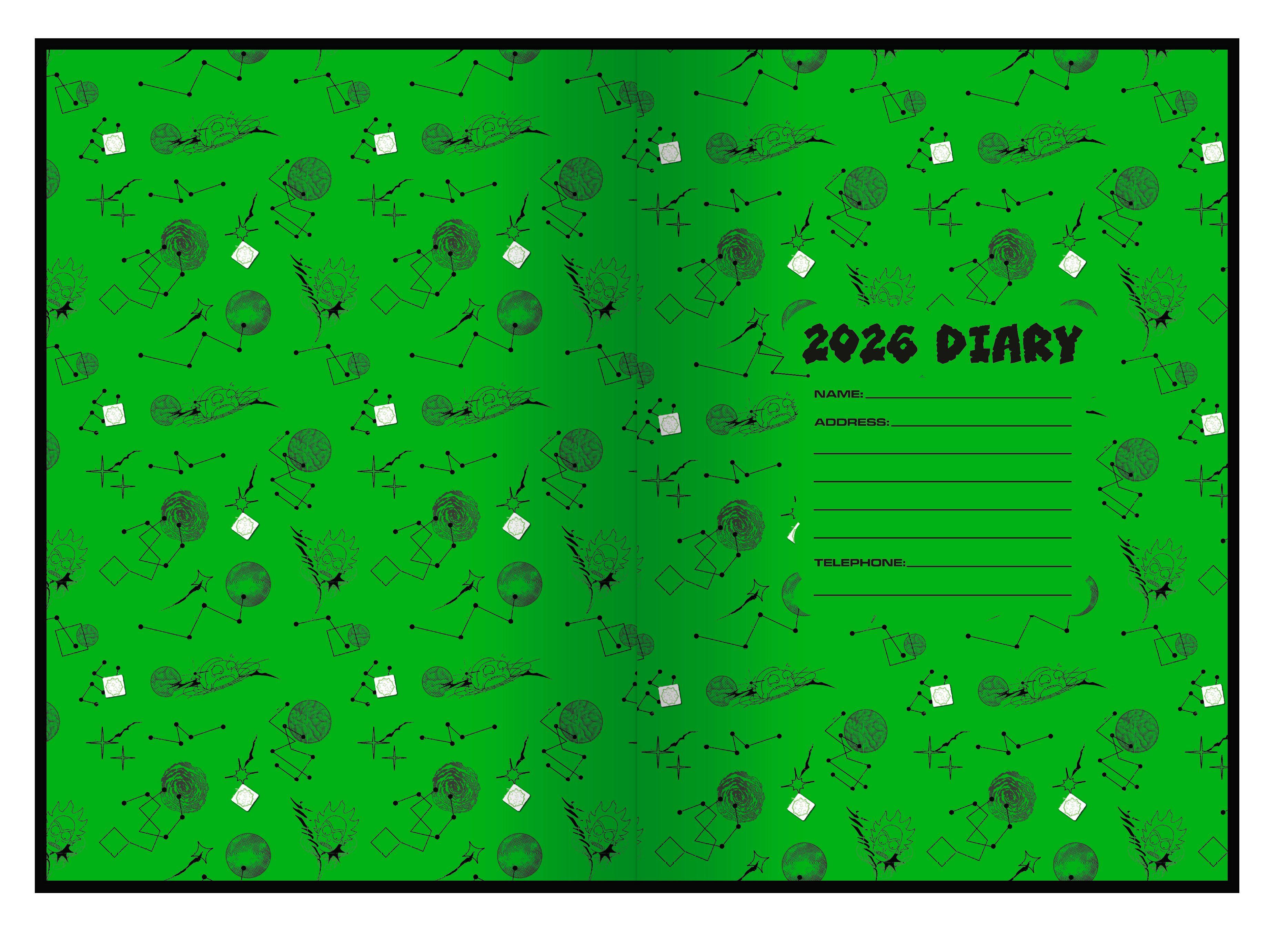 Beispielinhalt (Bild) RICK AND MORTY - Buchkalender im Format 14,8 x 21