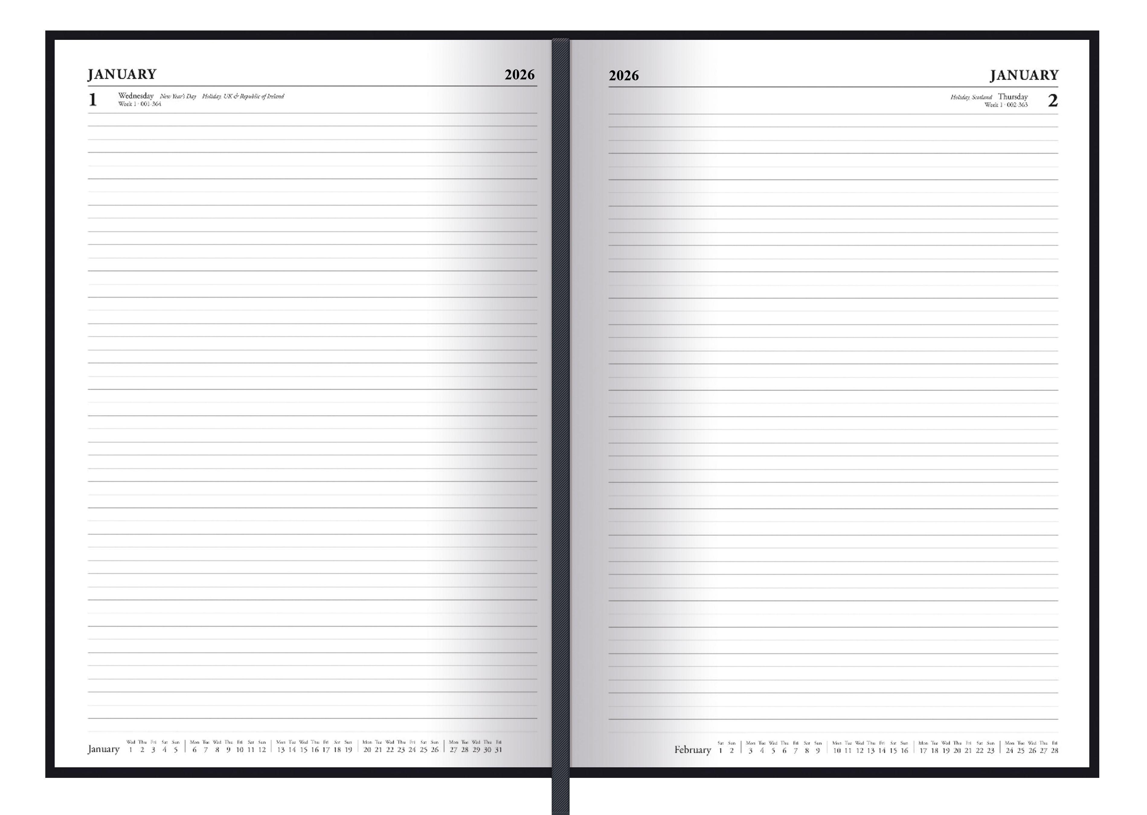 Beispielinhalt (Bild) WEDNESDAY - Buchkalender im Buchformat 14,8 x 21