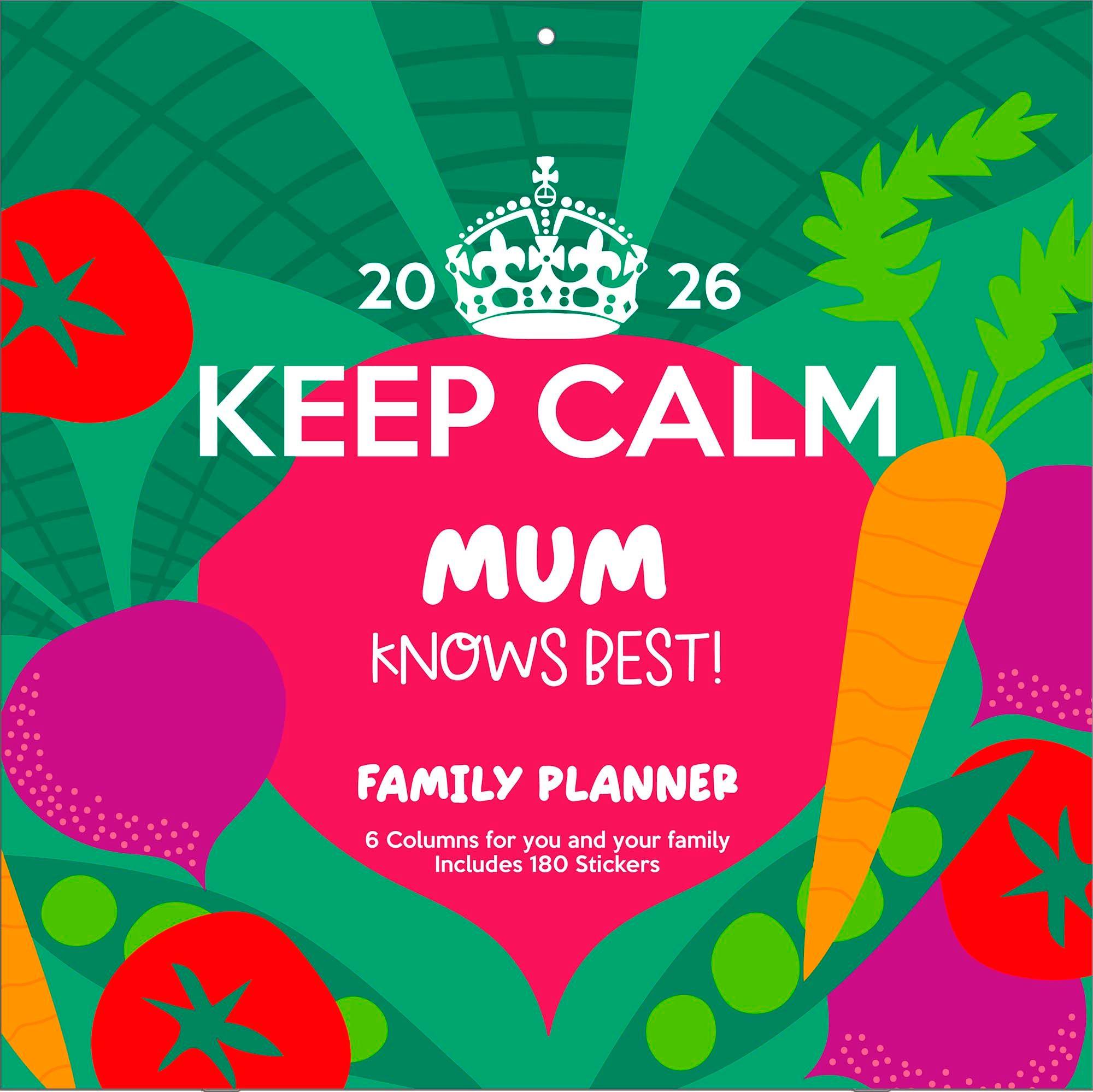 Vorderes Coverbild KEEP CALM Familienplaner im Format 30 x 30