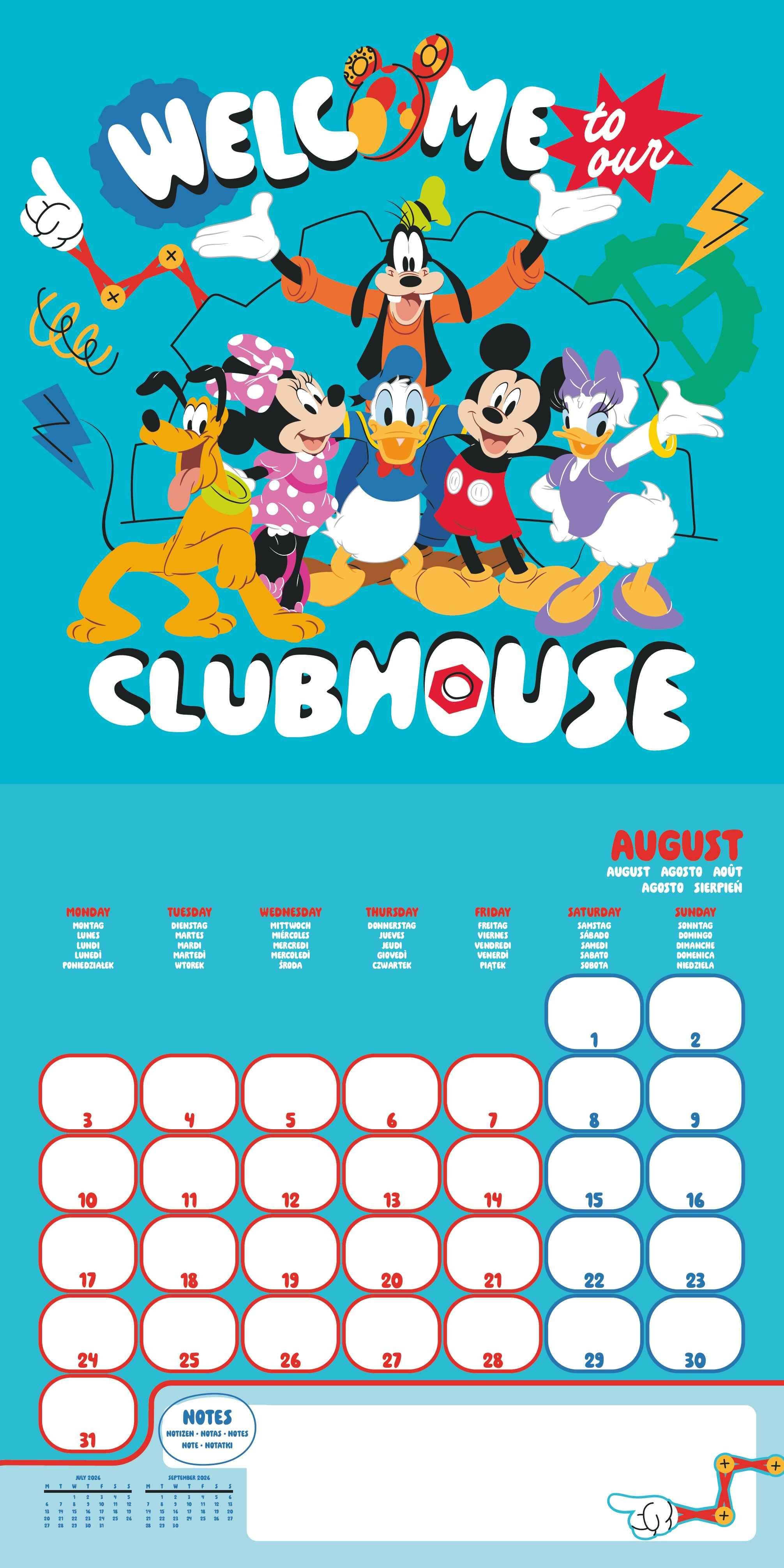 Beispielinhalt (Bild) MICKEY & MINNIE MOUSE -  Broschürenkalender im Format 30 x 30