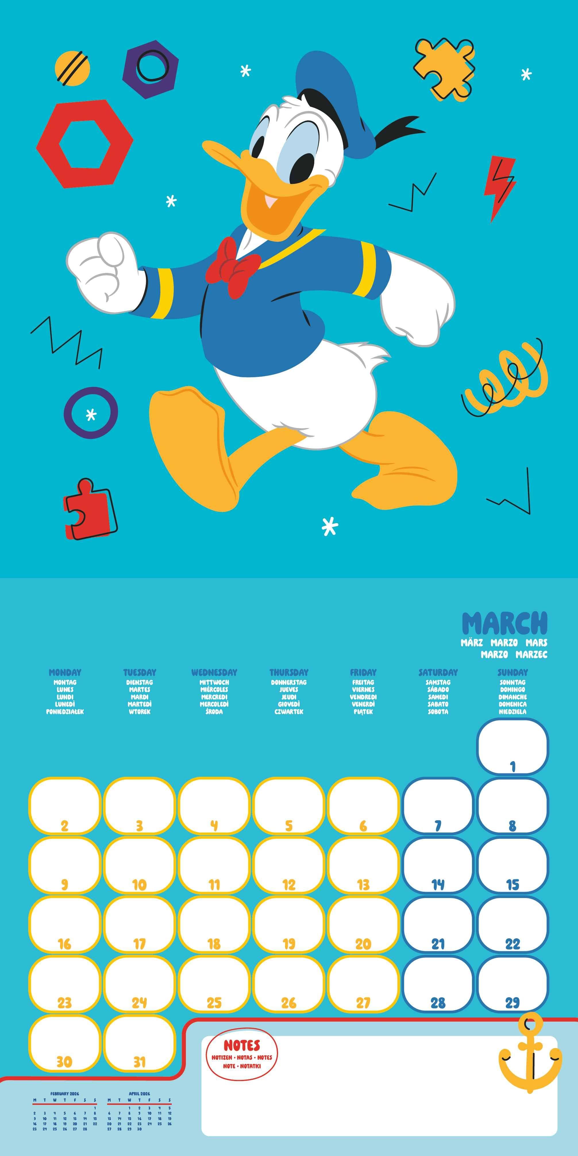 Beispielinhalt (Bild) MICKEY & MINNIE MOUSE -  Broschürenkalender im Format 30 x 30