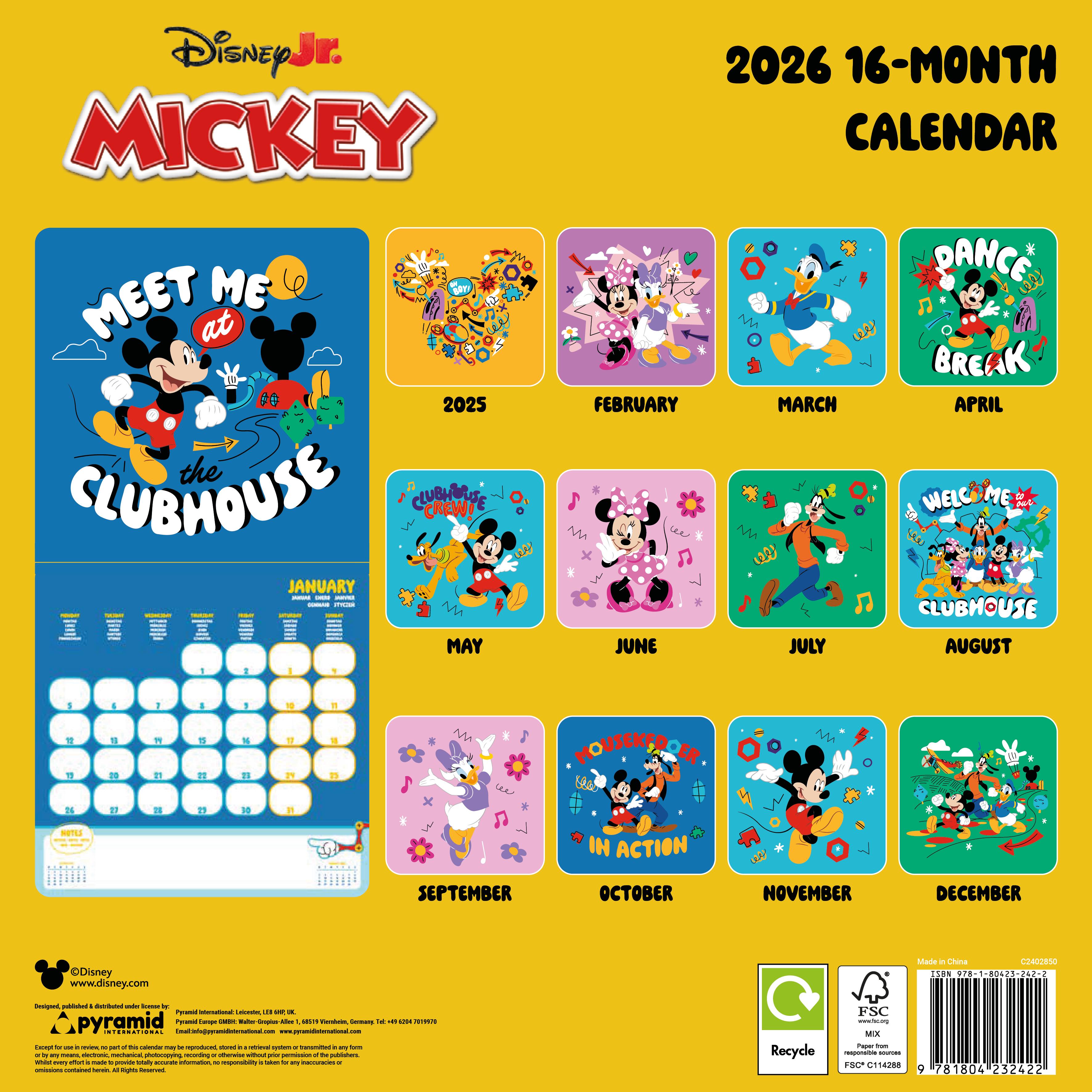 Rückseitencover MICKEY & MINNIE MOUSE -  Broschürenkalender im Format 30 x 30