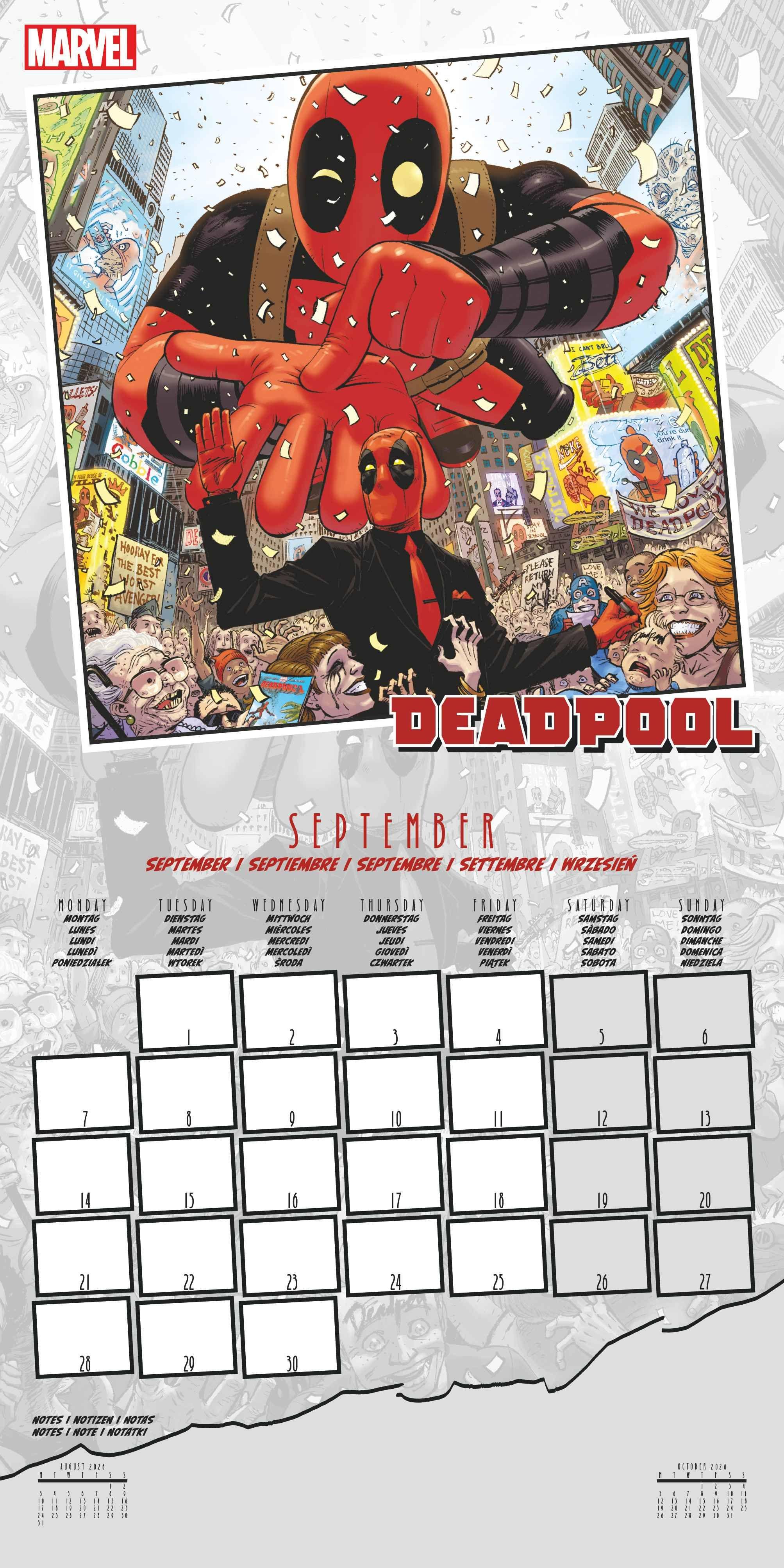 Beispielinhalt (Bild) DEADPOOL - Broschürenkalender im Format 30 x 30