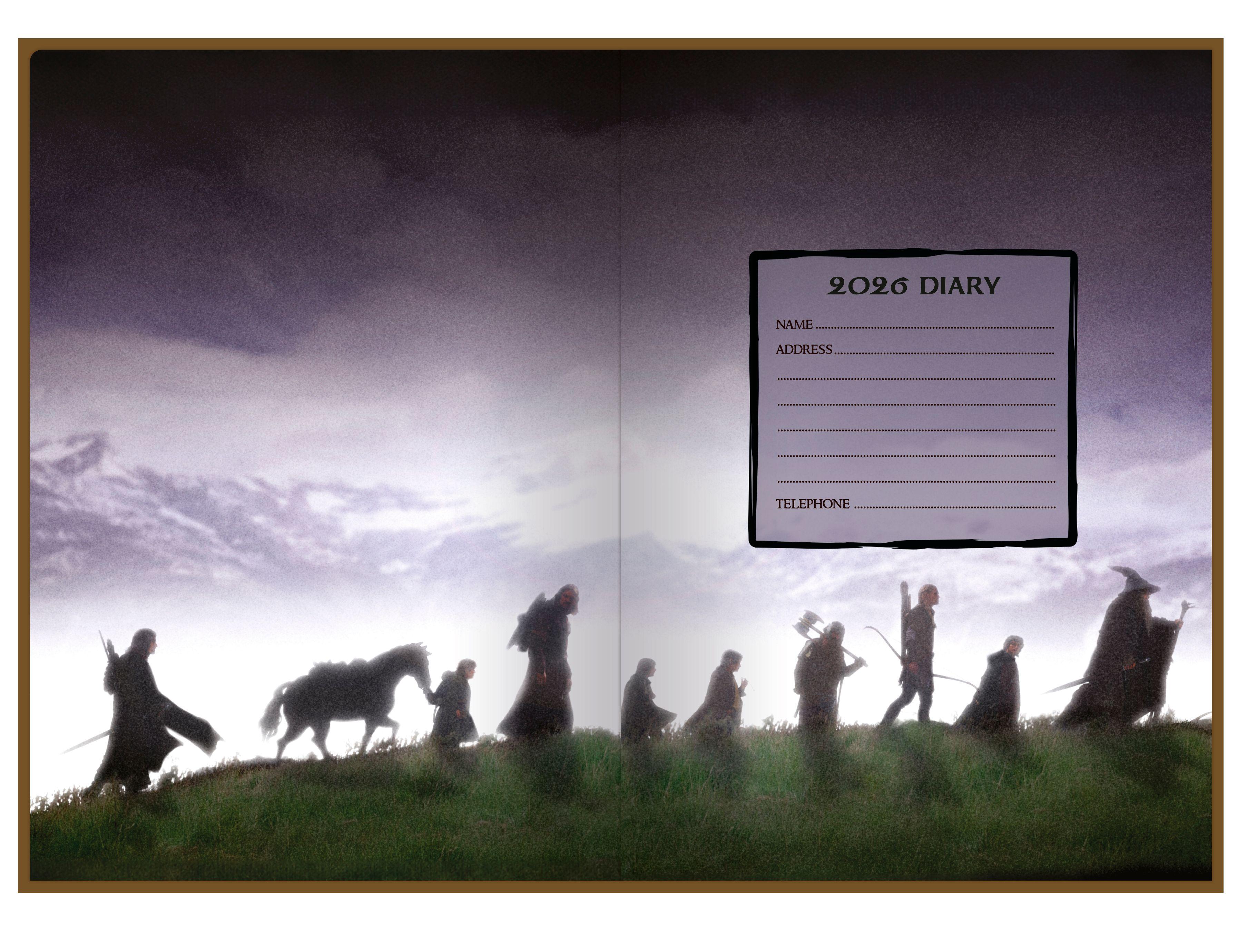 Beispielinhalt (Bild) LORD OF THE RINGS - Diary im Format 14,8 x21