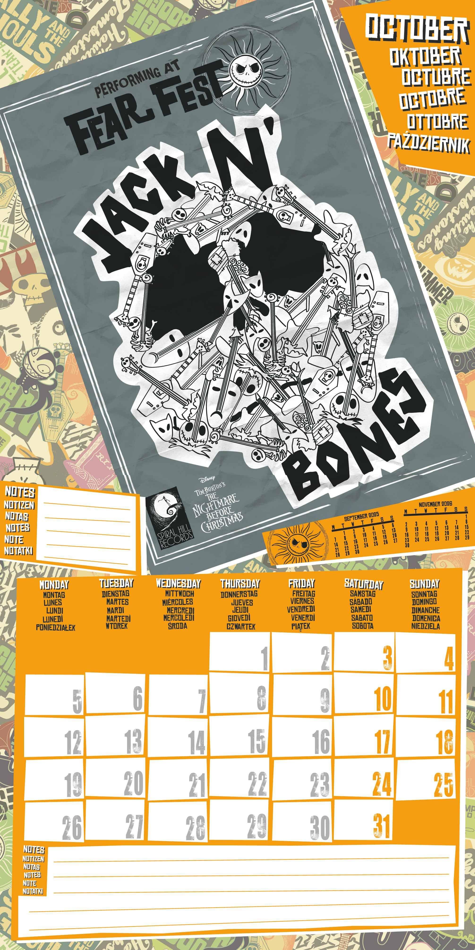 Beispielinhalt (Bild) THE NIGHTMARE BEFORE CHRISTMAS - Broschürenkalender im Format 30 x 30