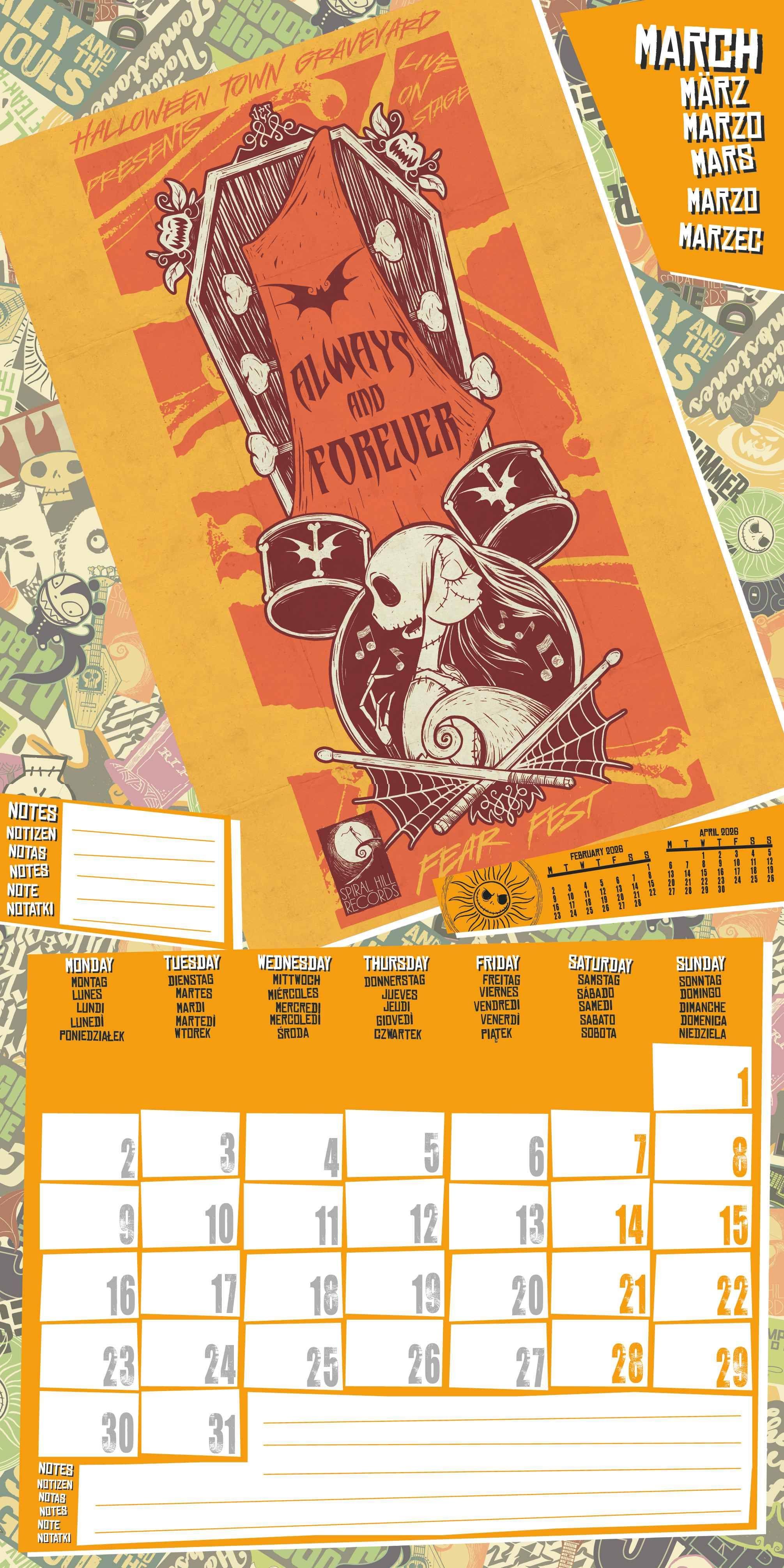 Beispielinhalt (Bild) THE NIGHTMARE BEFORE CHRISTMAS - Broschürenkalender im Format 30 x 30
