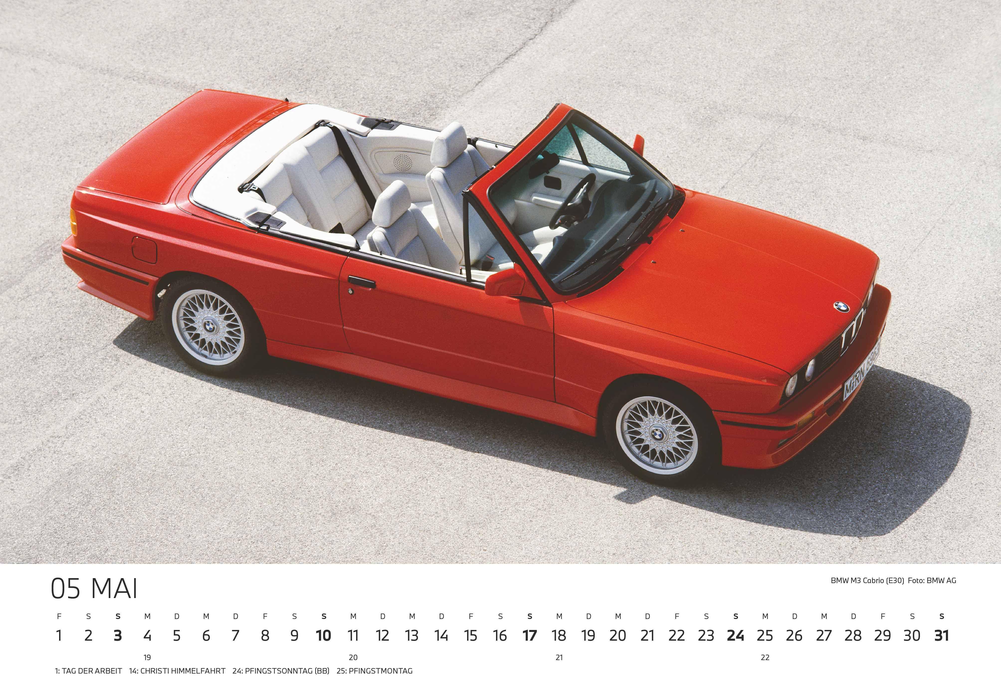 Beispielinhalt (Bild) BMW Classic Wandkalender 2026 DE