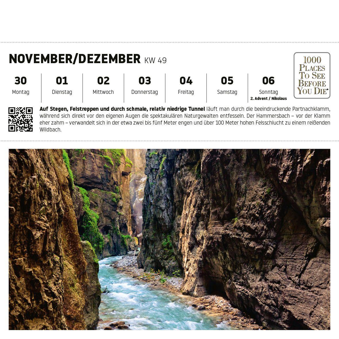 Beispielinhalt (Bild) Deutschland Postkartenkalender