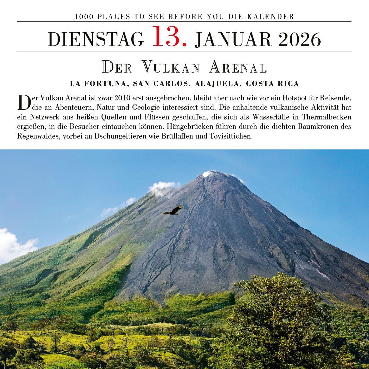 Beispielinhalt (Bild) Tagesabreißkalender 1000 Places
