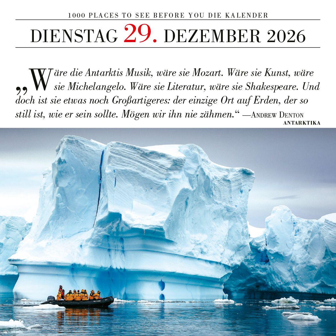 Beispielinhalt (Bild) Tagesabreißkalender 1000 Places