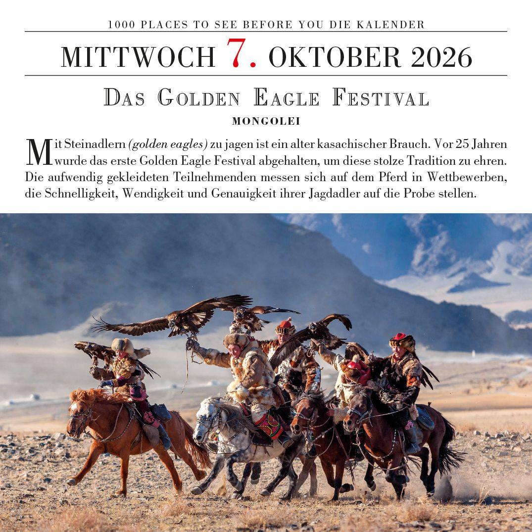 Beispielinhalt (Bild) Tagesabreißkalender 1000 Places