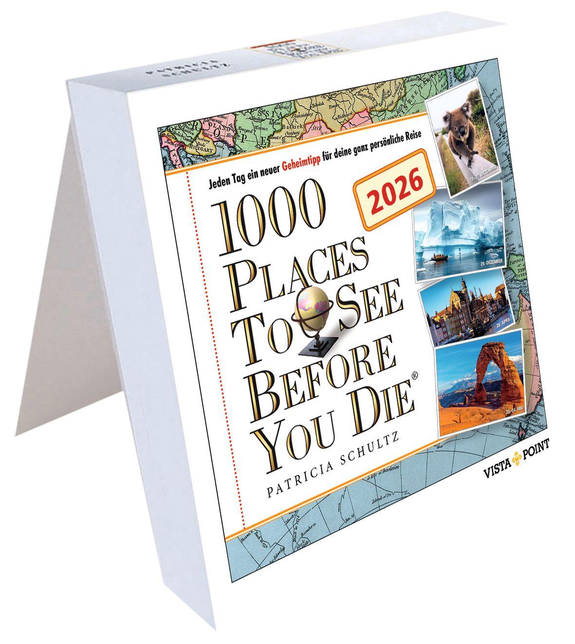 Vorderes Coverbild Tagesabreißkalender 1000 Places