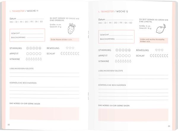 Beispielinhalt (Bild) Babyplaner