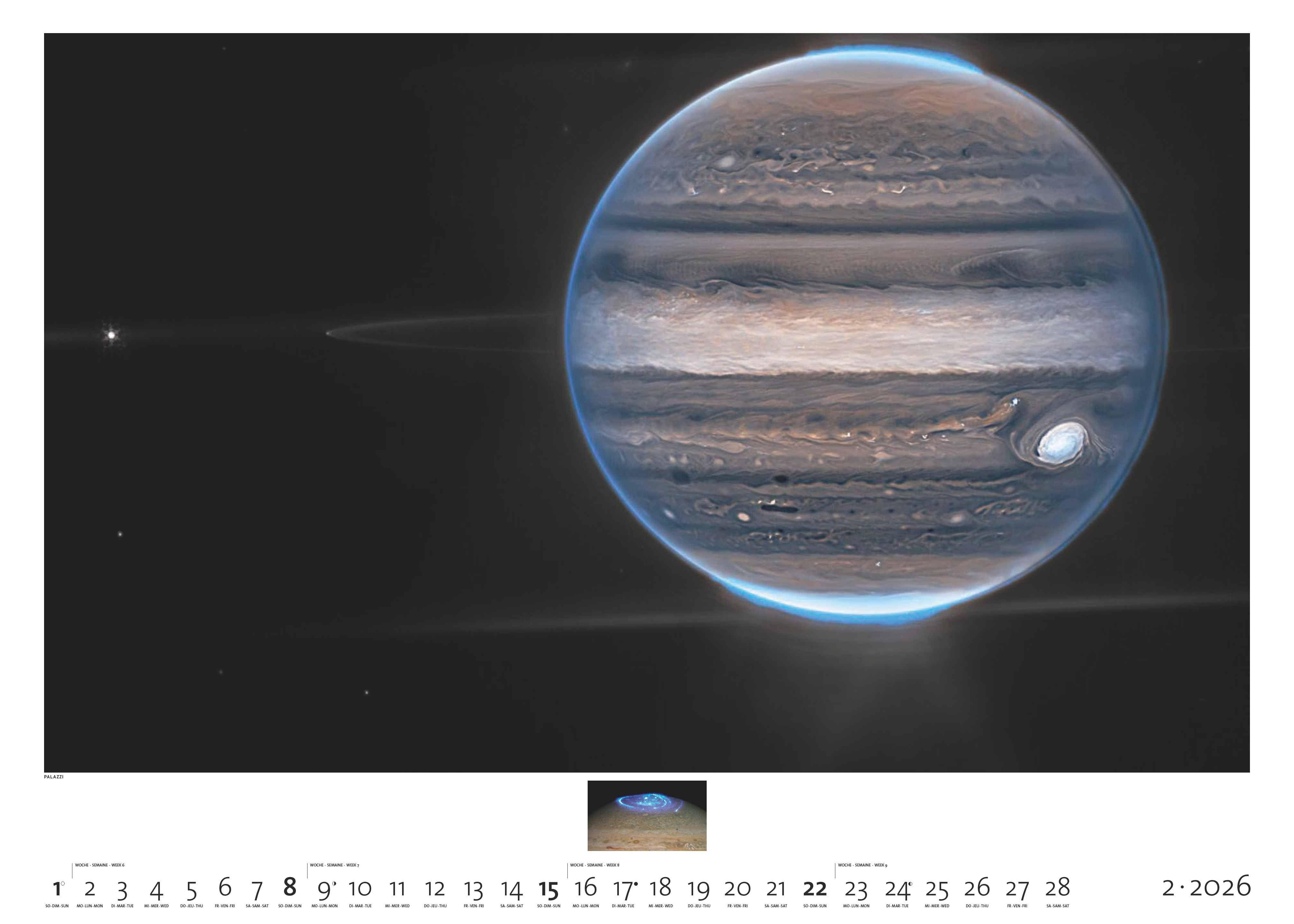 Beispielinhalt (Bild) Sternzeit 2026 - Bild-Kalender - Poster-Kalender - 70x50