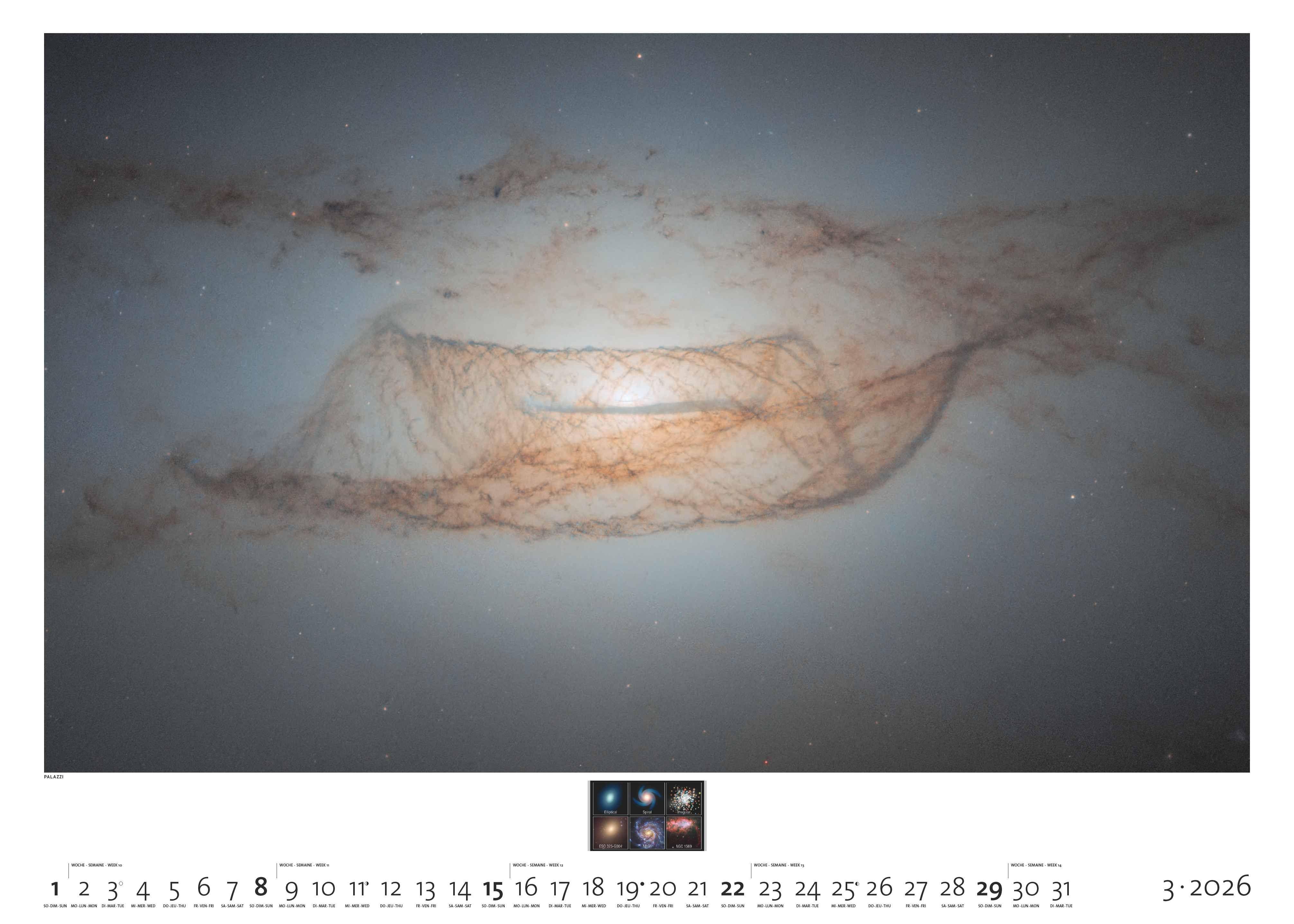 Beispielinhalt (Bild) Sternzeit 2026 - Bild-Kalender - Poster-Kalender - 70x50