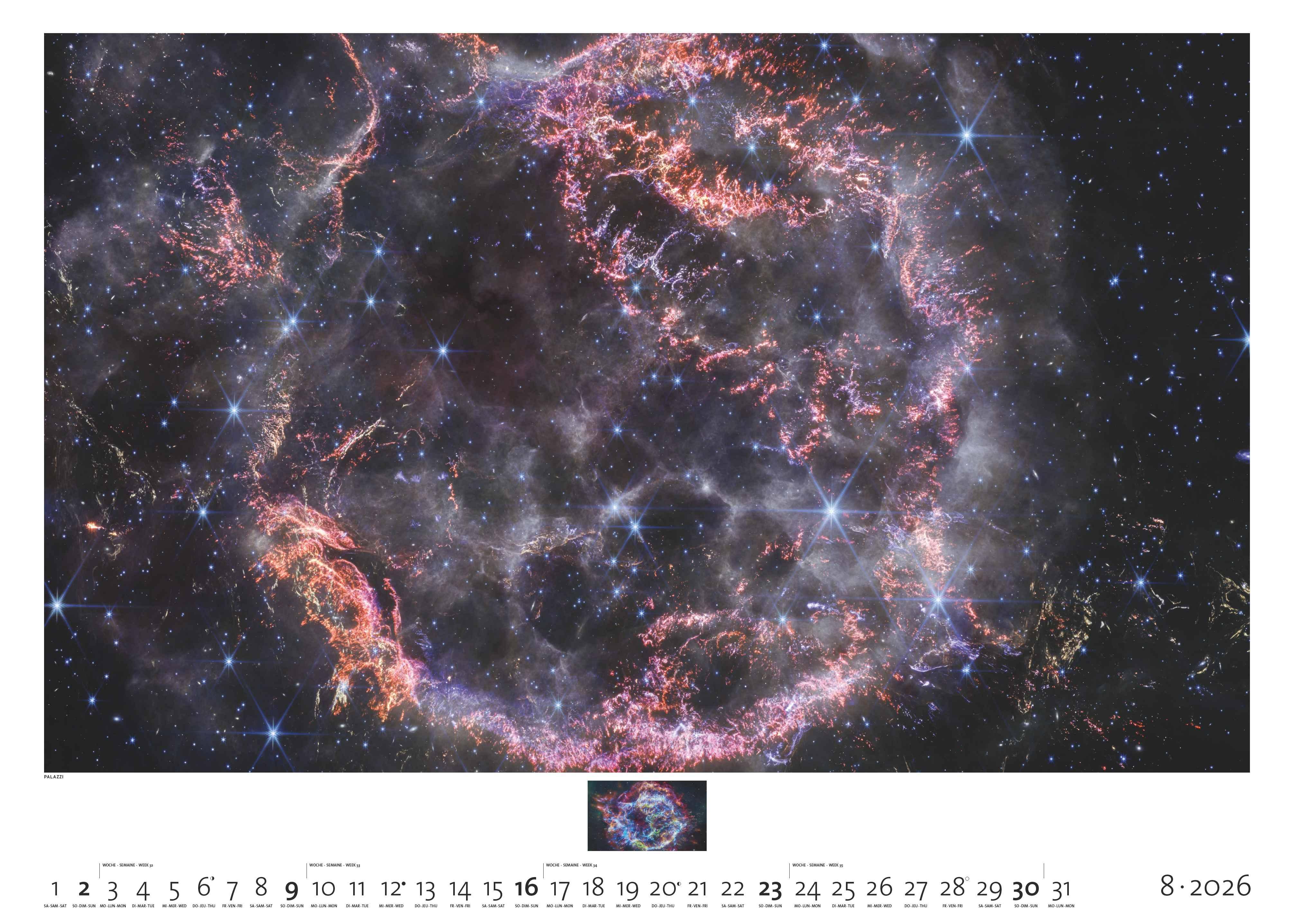 Beispielinhalt (Bild) Sternzeit 2026 - Bild-Kalender - Poster-Kalender - 70x50