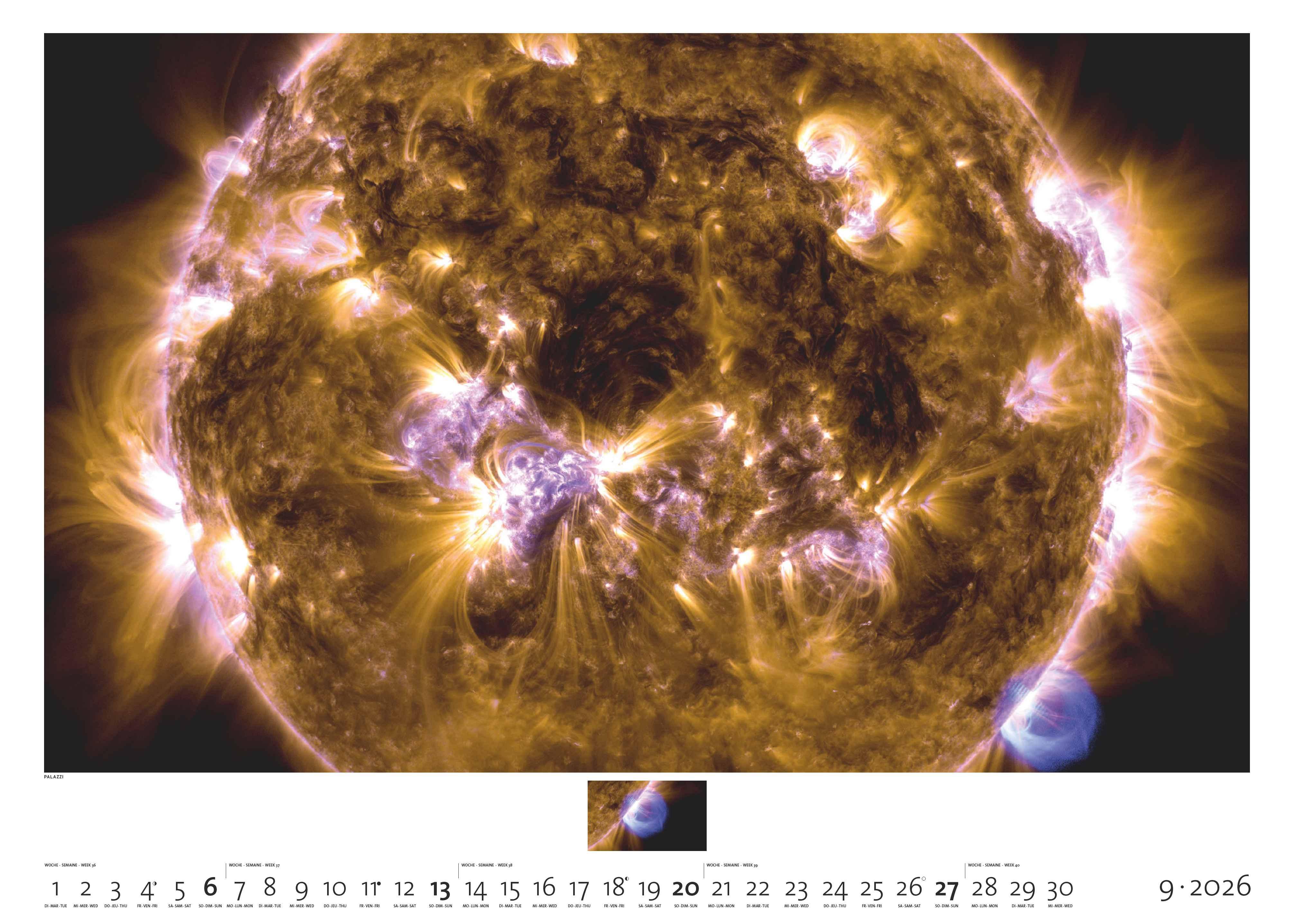 Beispielinhalt (Bild) Sternzeit 2026 - Bild-Kalender - Poster-Kalender - 70x50