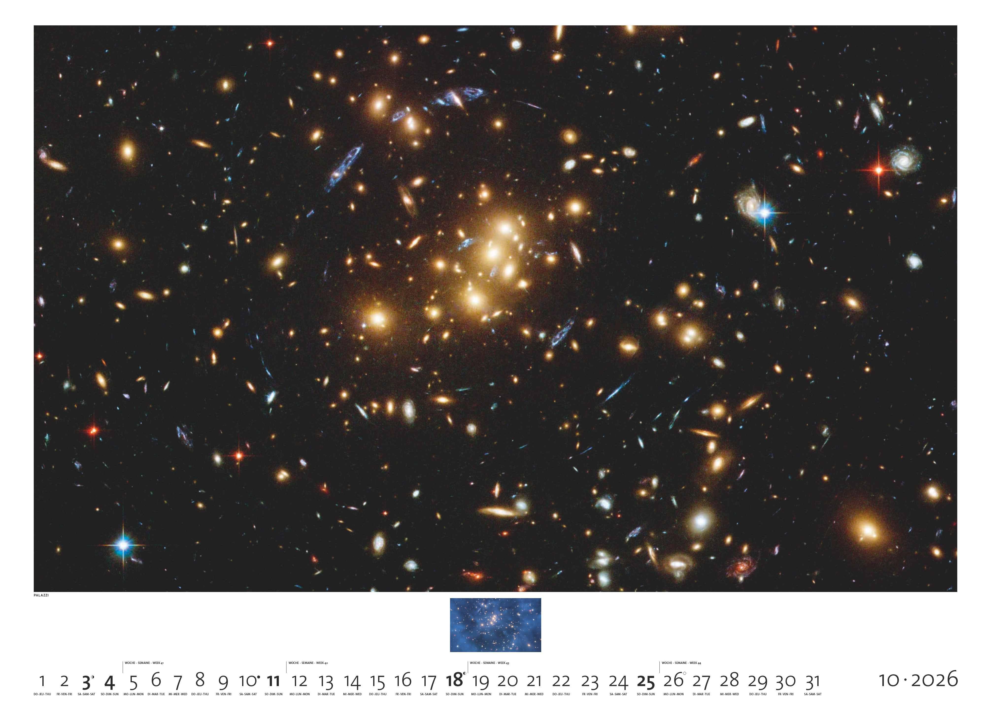 Beispielinhalt (Bild) Sternzeit 2026 - Bild-Kalender - Poster-Kalender - 70x50