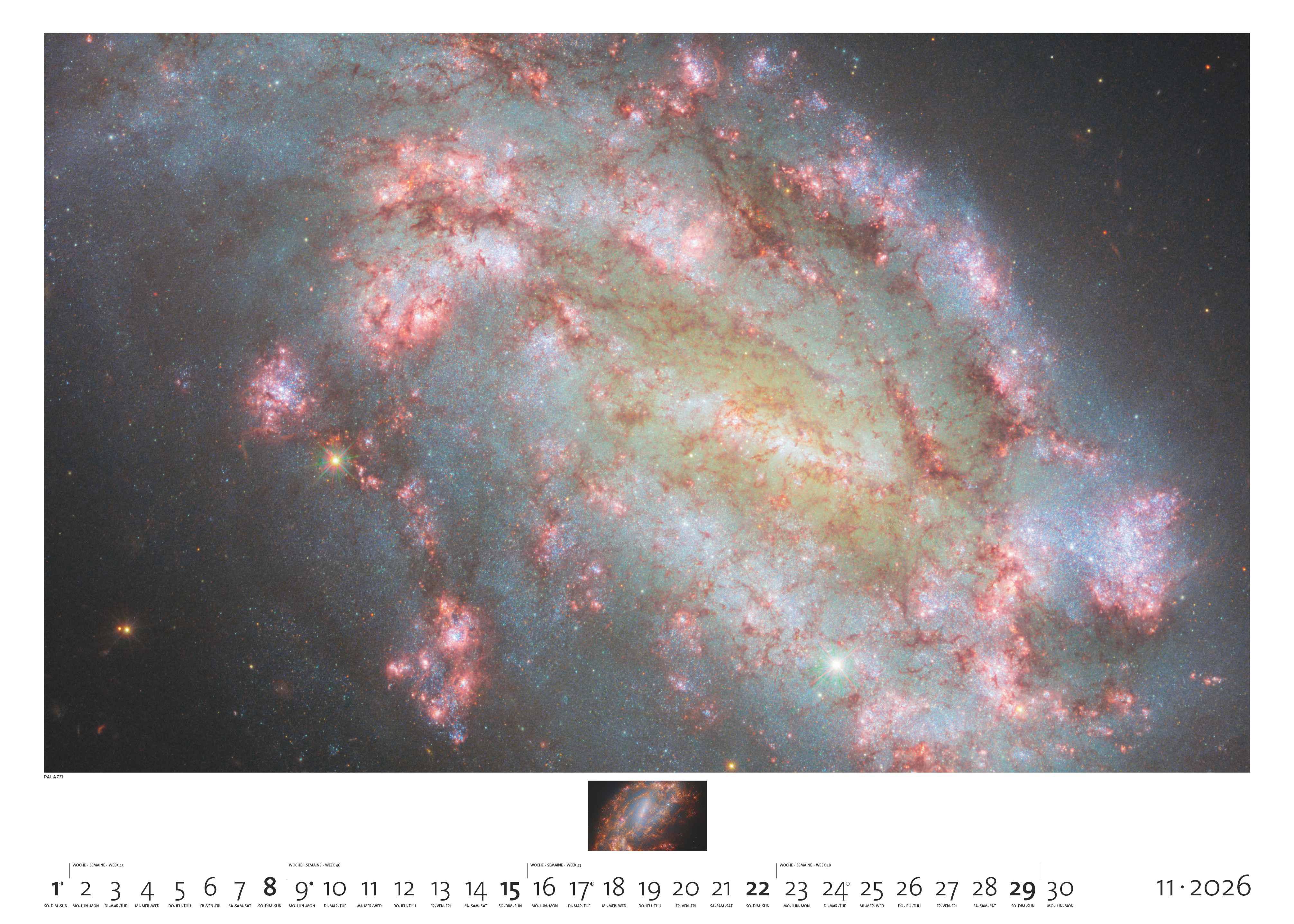 Beispielinhalt (Bild) Sternzeit 2026 - Bild-Kalender - Poster-Kalender - 70x50