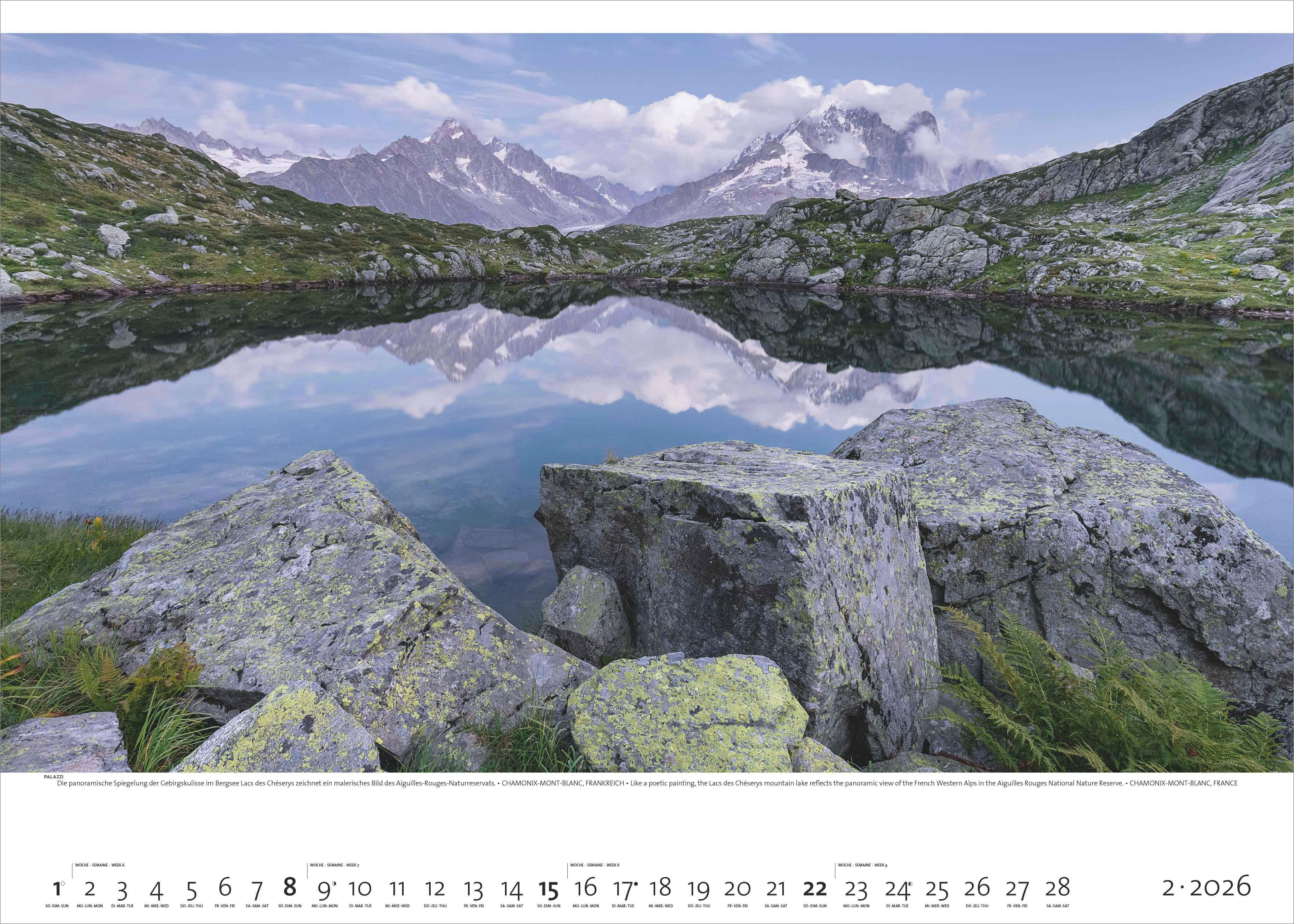 Beispielinhalt (Bild) Faszination Alpen 2026 - Bild-Kalender - Poster-Kalender - 70x50